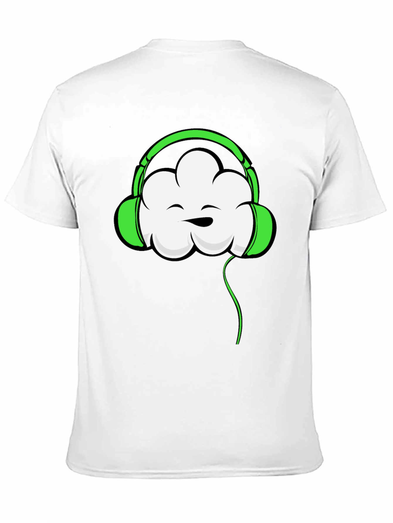 Cool Cloud Headphones Graphic T-Shirt - Black
