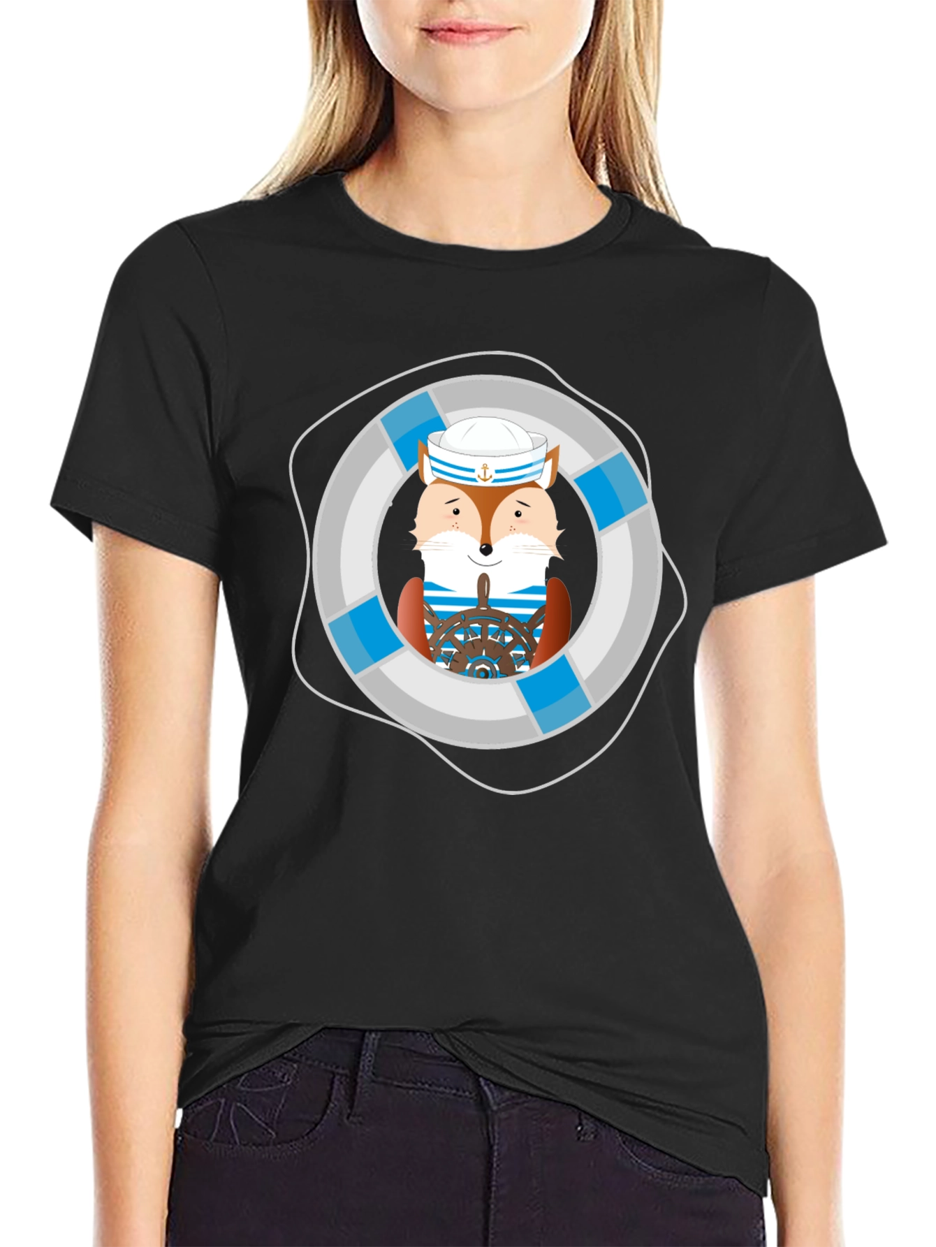 Fox Sailor Graphic Tee - Nautical Style