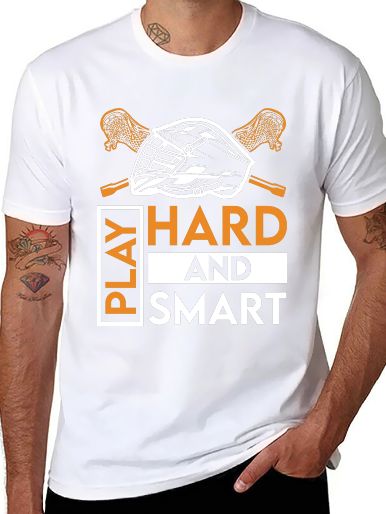 Play Hard and Smart Lacrosse T-Shirt