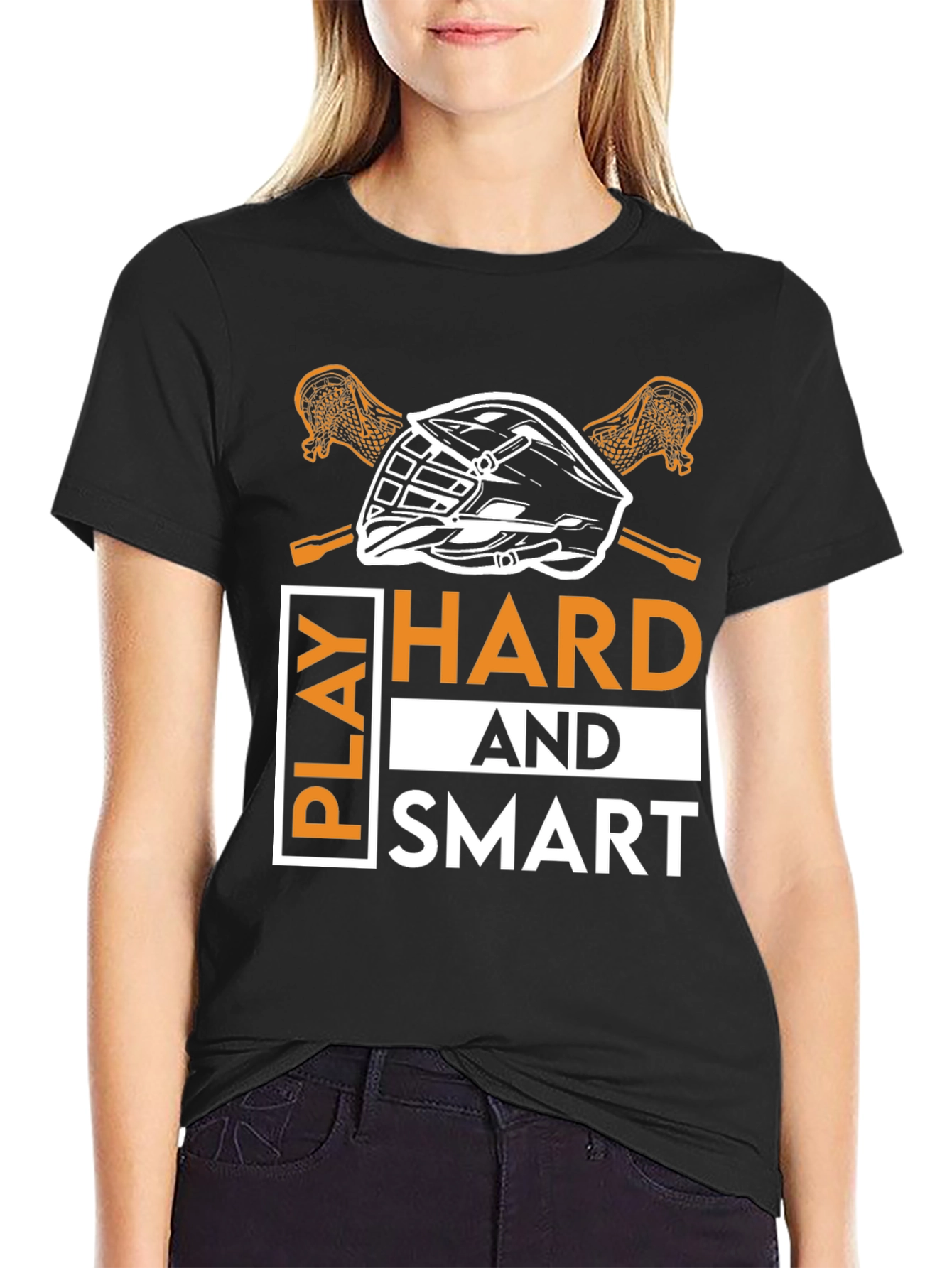 Play Hard and Smart Lacrosse T-Shirt