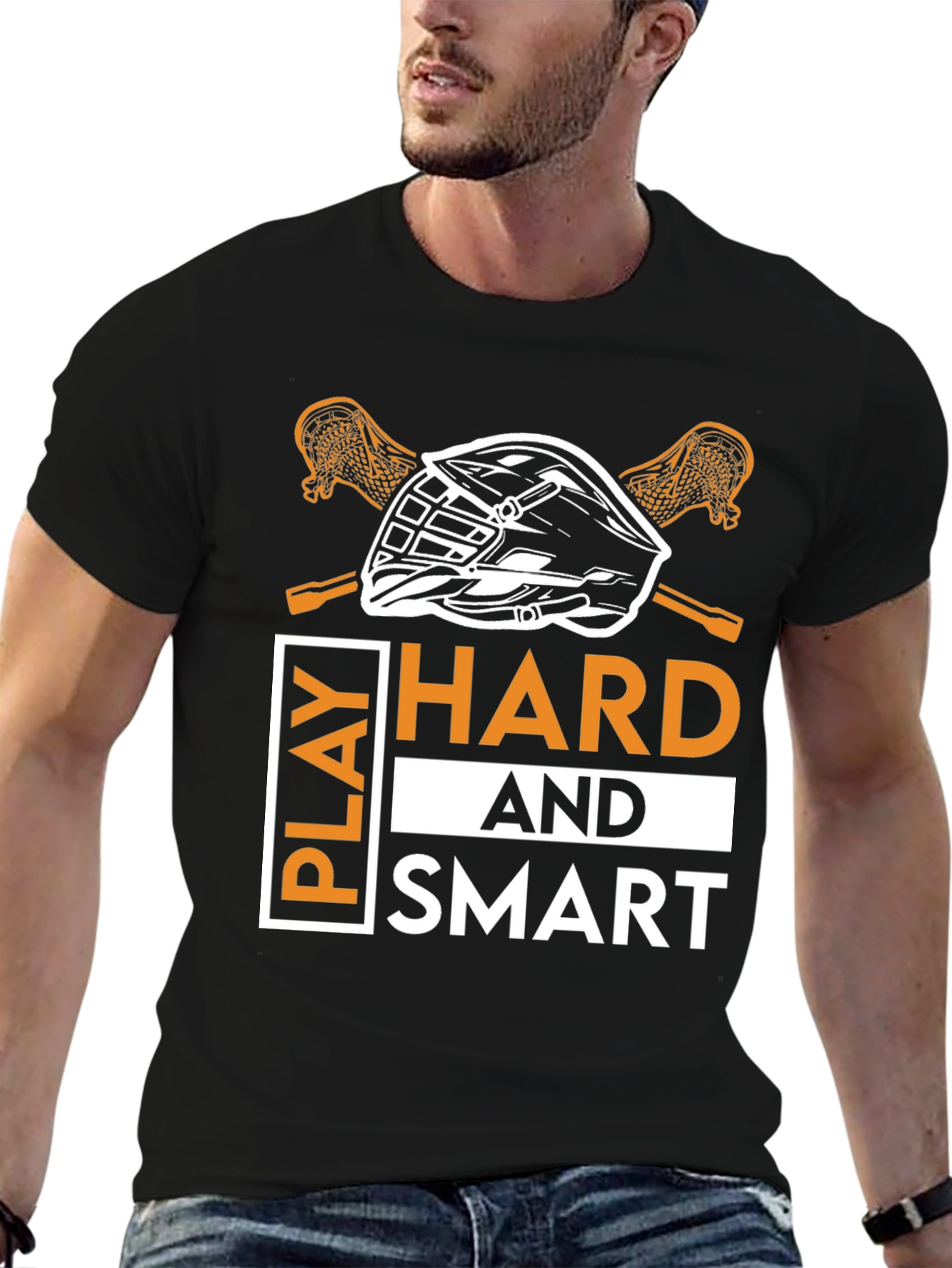Play Hard and Smart Lacrosse T-Shirt