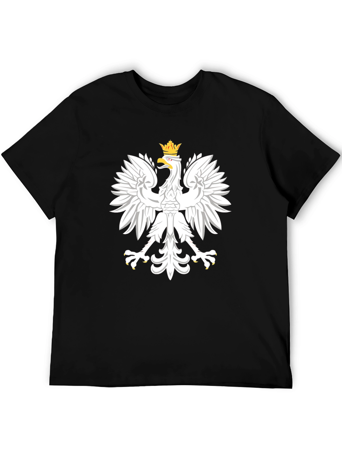 Polish Eagle T-Shirt - White Eagle on Black Tee
