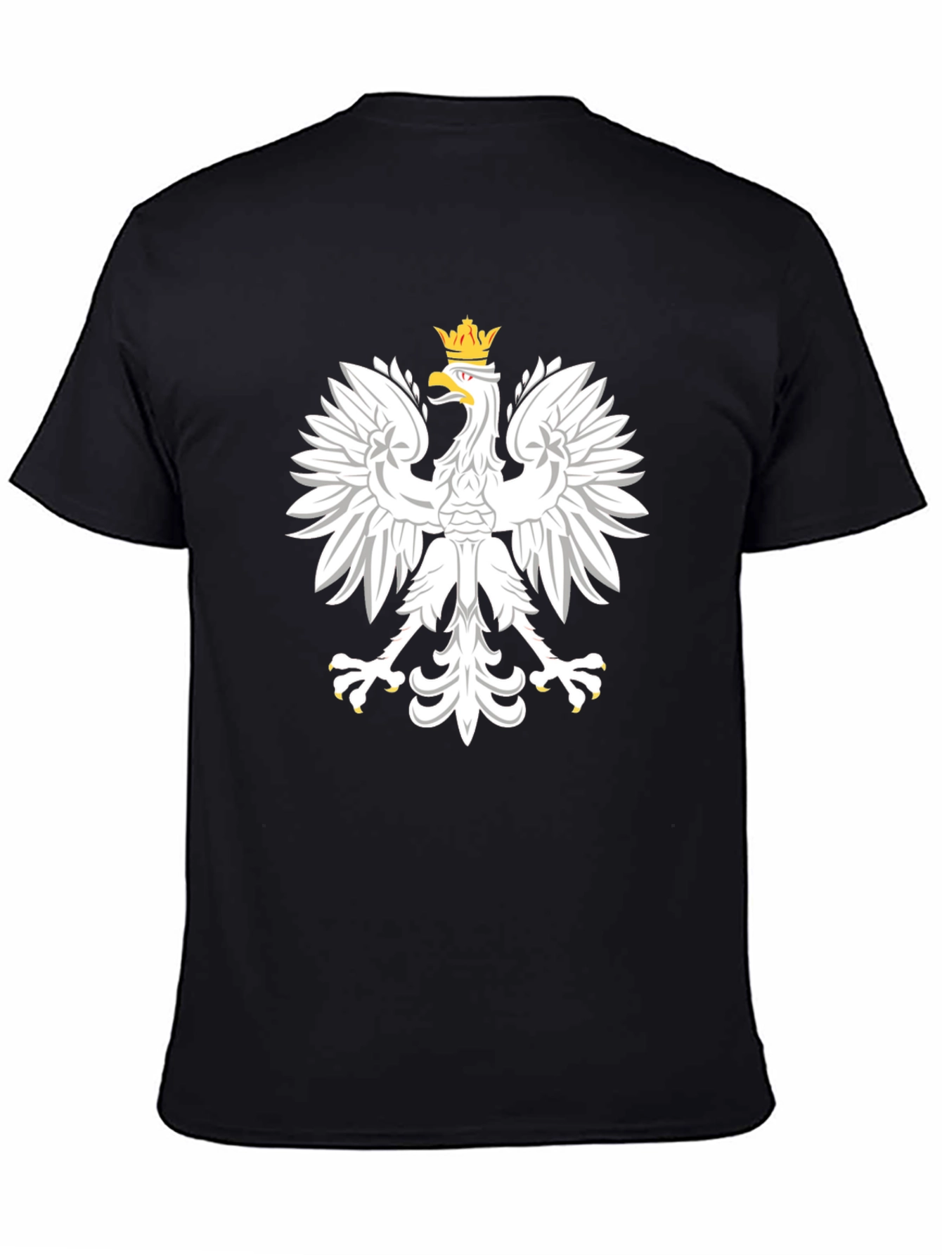 Polish Eagle T-Shirt - White Eagle on Black Tee