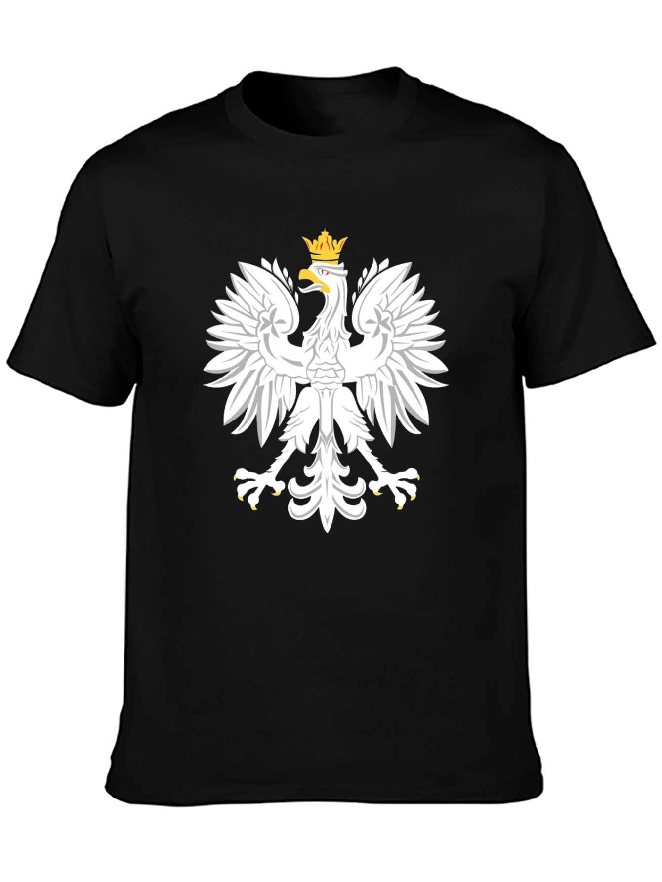 Polish Eagle T-Shirt - White Eagle on Black Tee