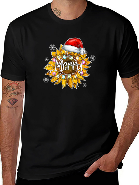 Merry Sunflower Christmas T-Shirt