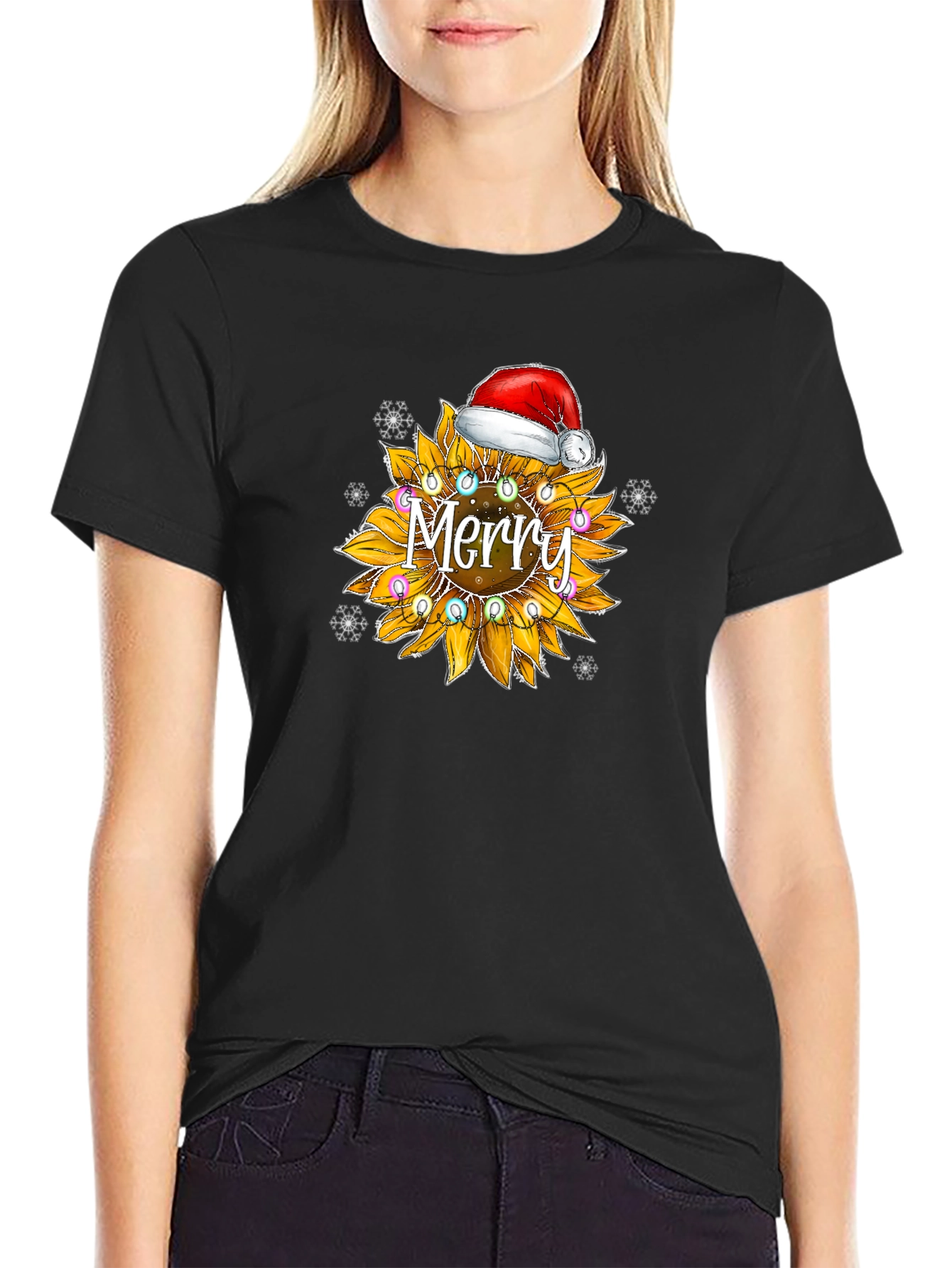 Merry Sunflower Christmas T-Shirt