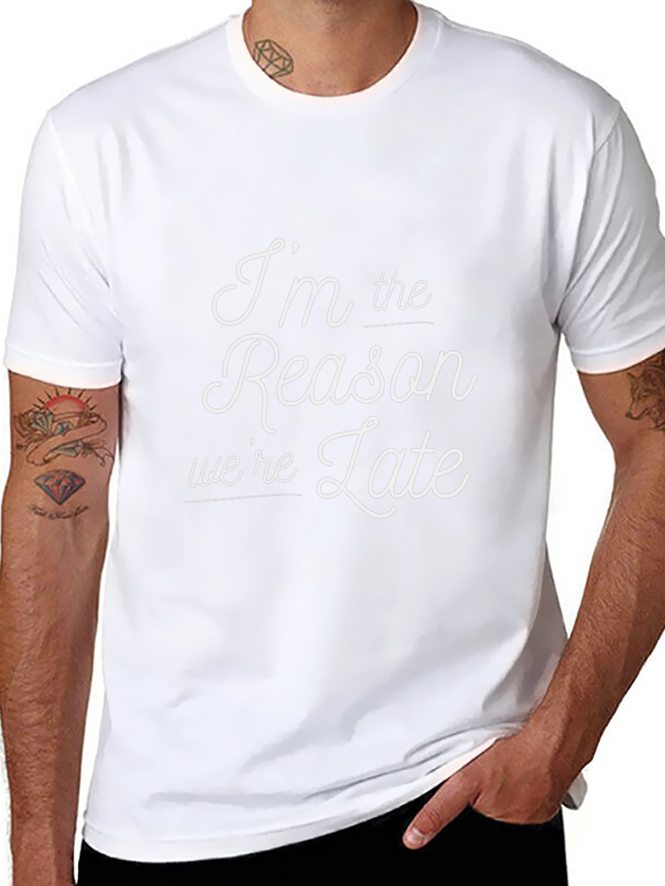 Im The Reason Were Late T-Shirt - Black