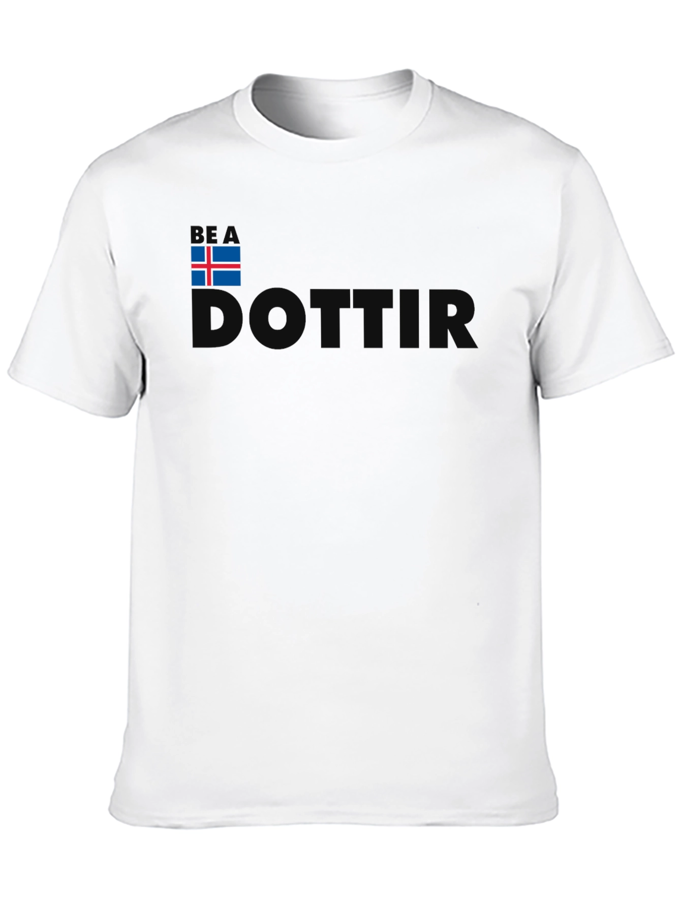 Iceland Flag Dottir Black T-Shirt
