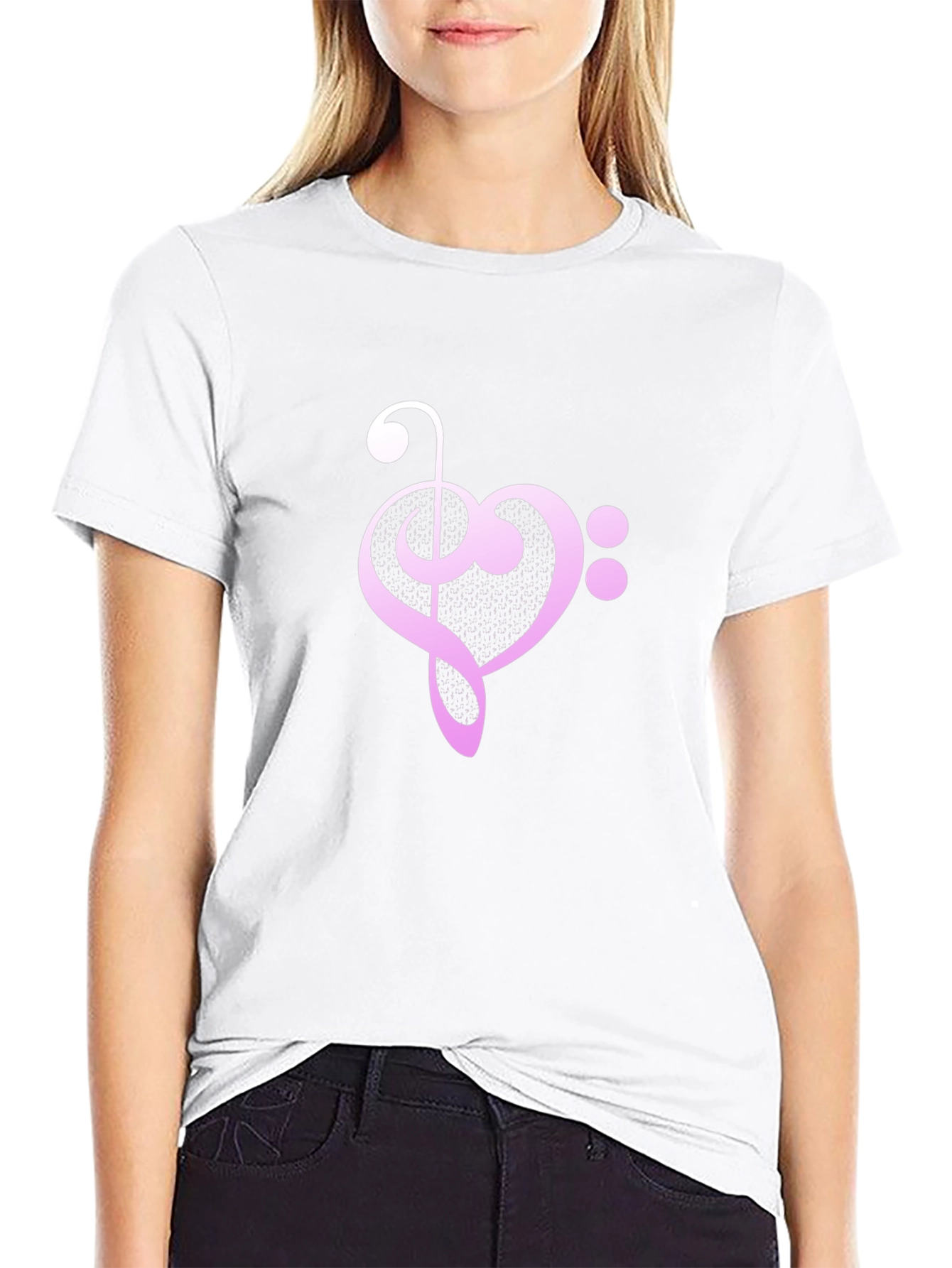 Musical Heart Graphic Tee - Black