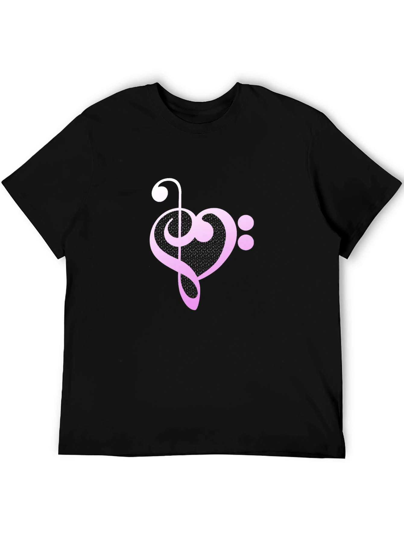 Musical Heart Graphic Tee - Black
