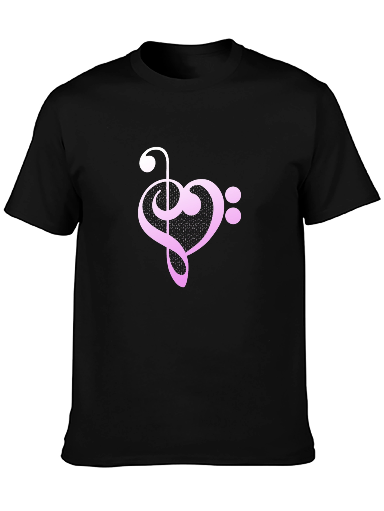 Musical Heart Graphic Tee - Black