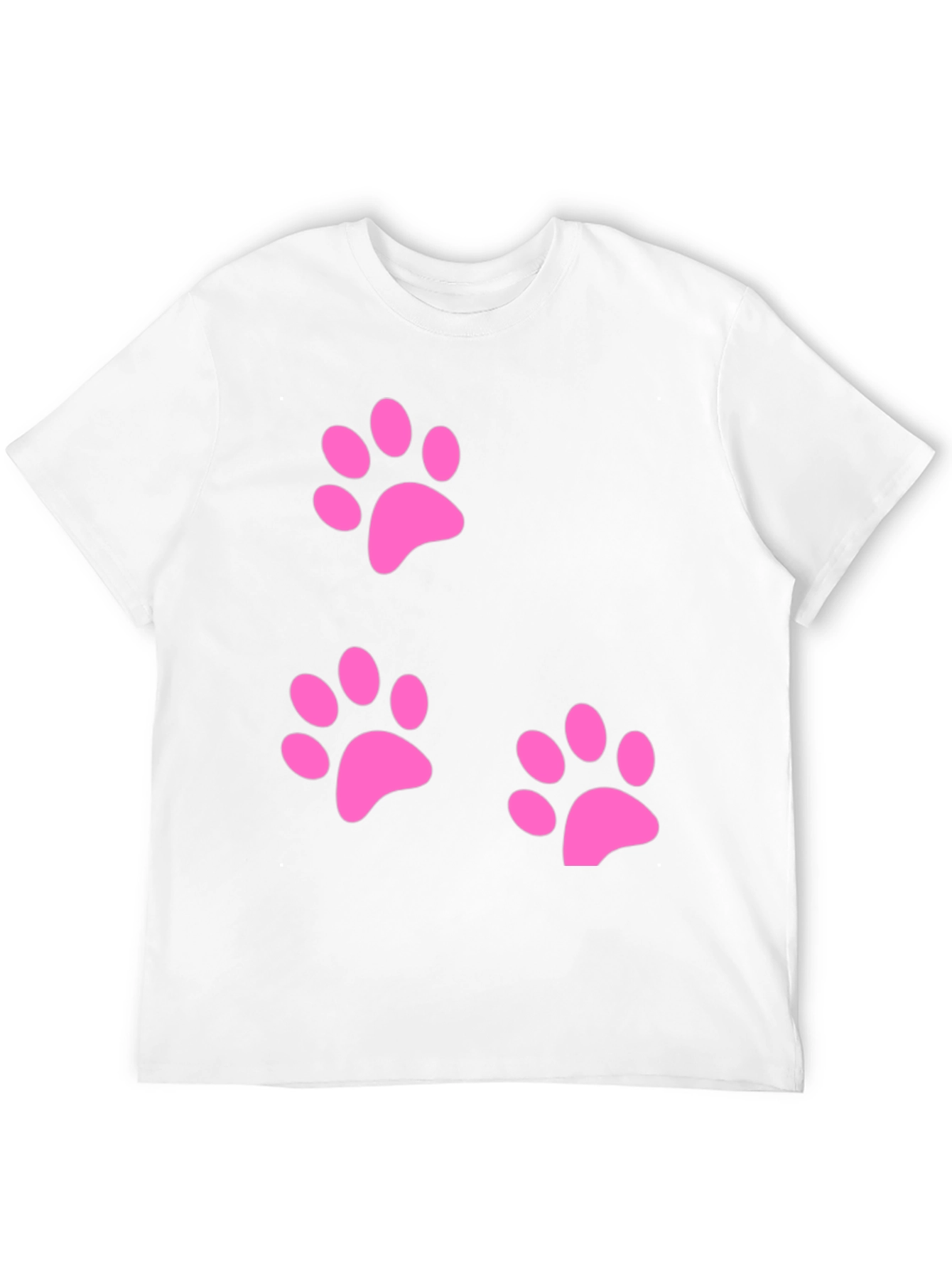 Pink Paw Print T-Shirt - Casual Comfort