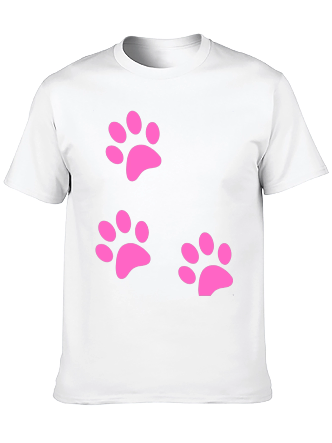 Pink Paw Print T-Shirt - Casual Comfort