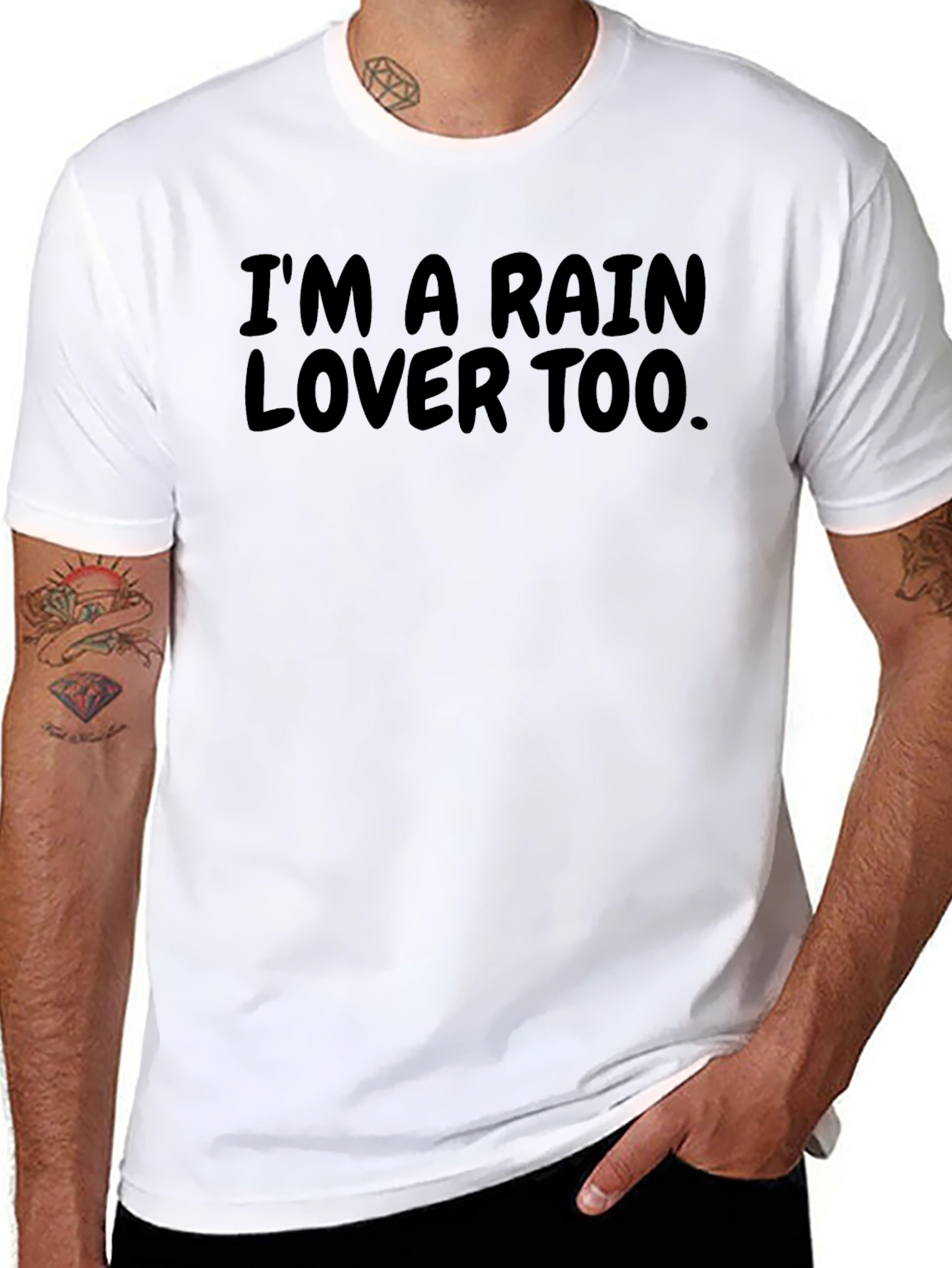 Im a Rain Lover Too Black T-Shirt