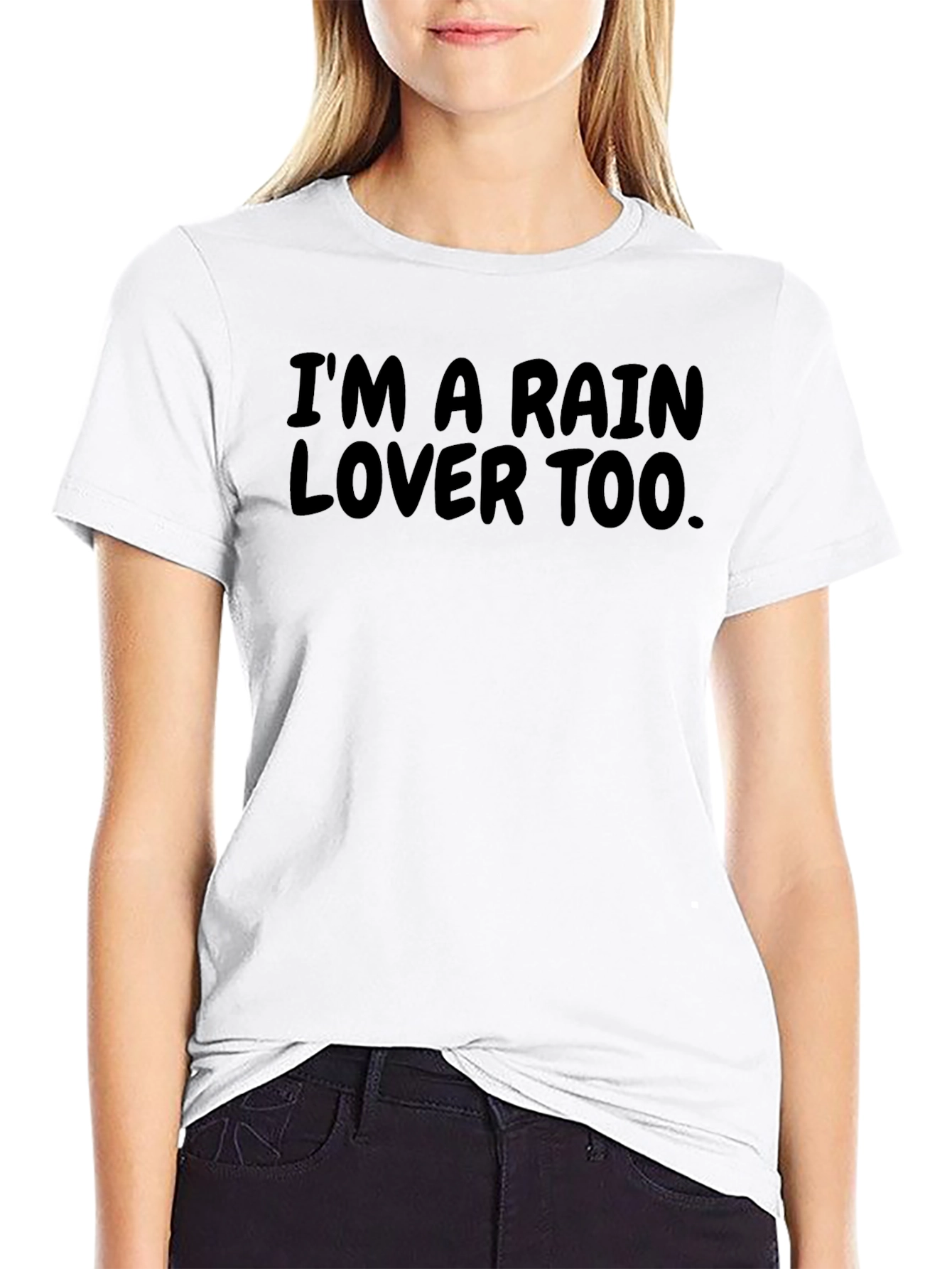 Im a Rain Lover Too Black T-Shirt