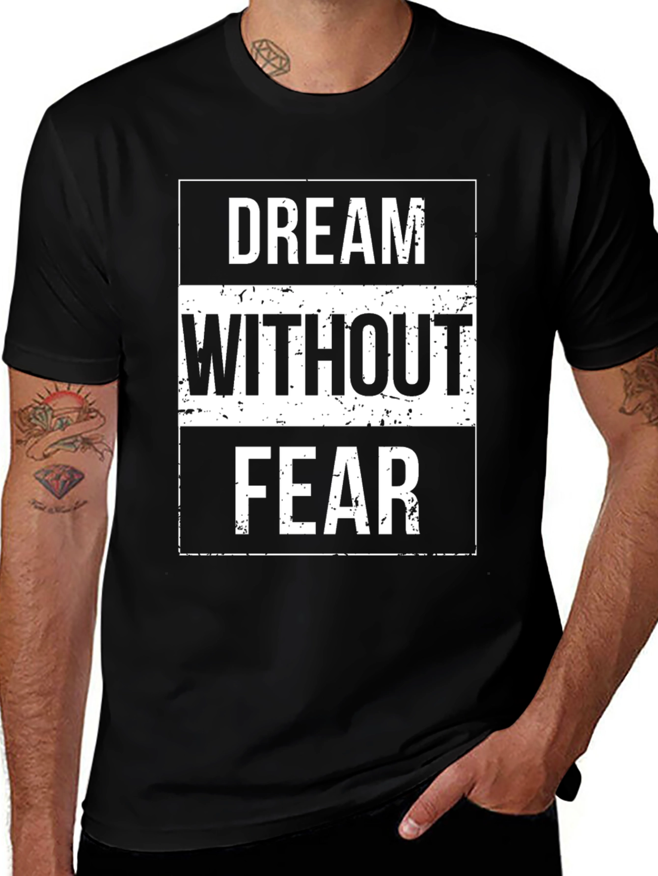 Dream Without Fear Black Graphic Tee