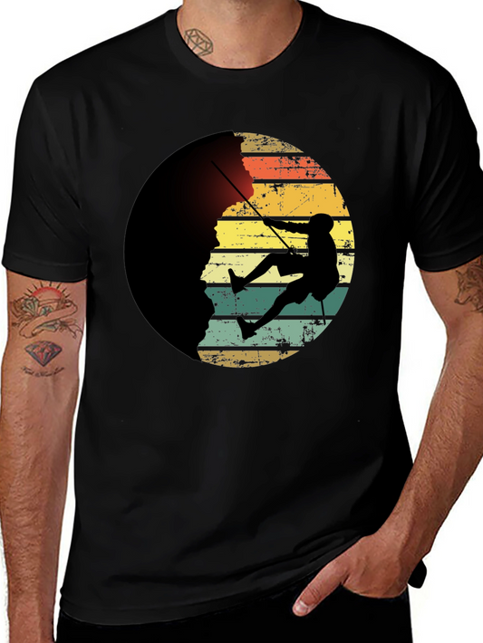 Climber Retro Graphic Tee - Mens Black T-Shirt