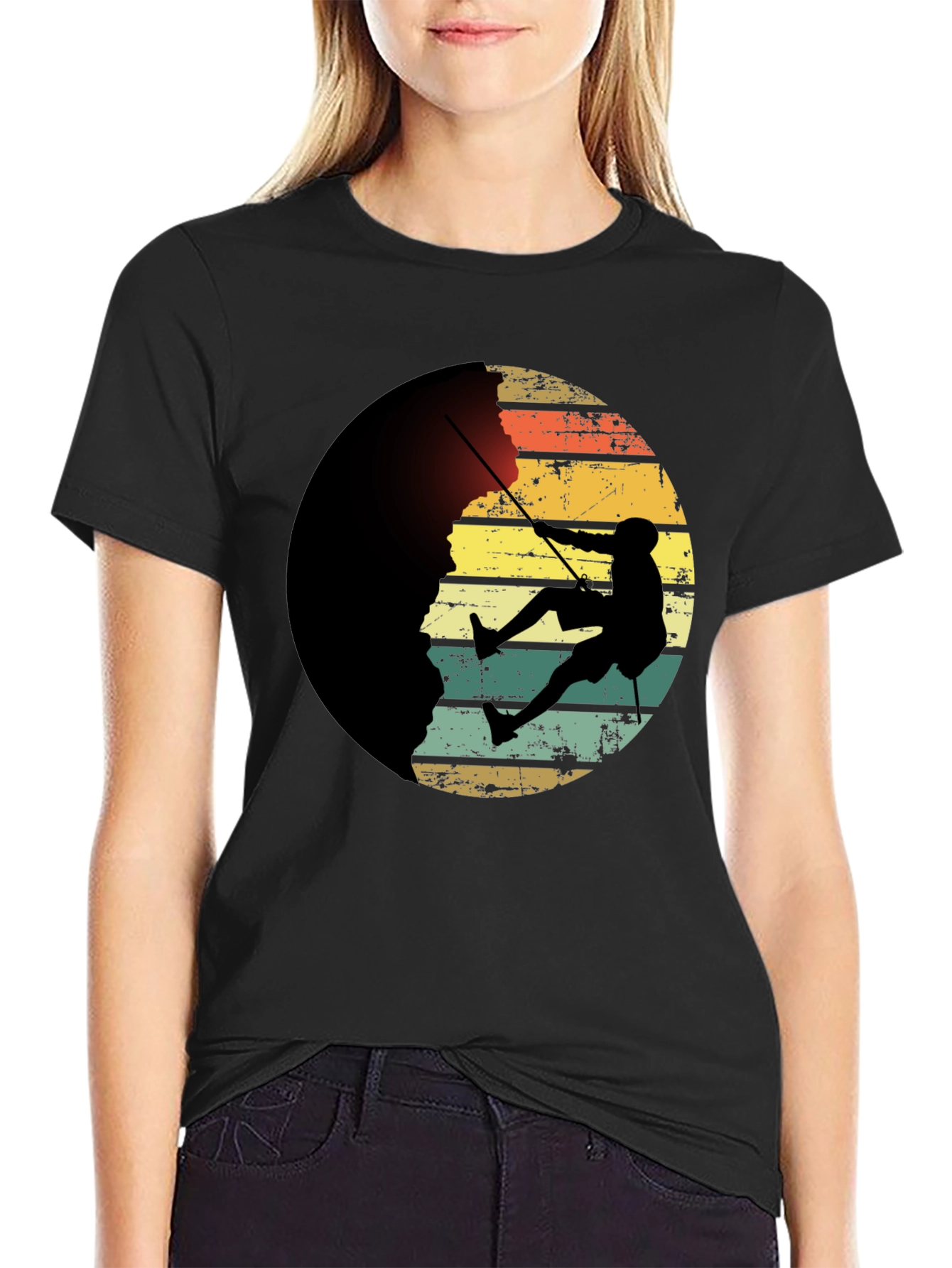 Climber Retro Graphic Tee - Mens Black T-Shirt