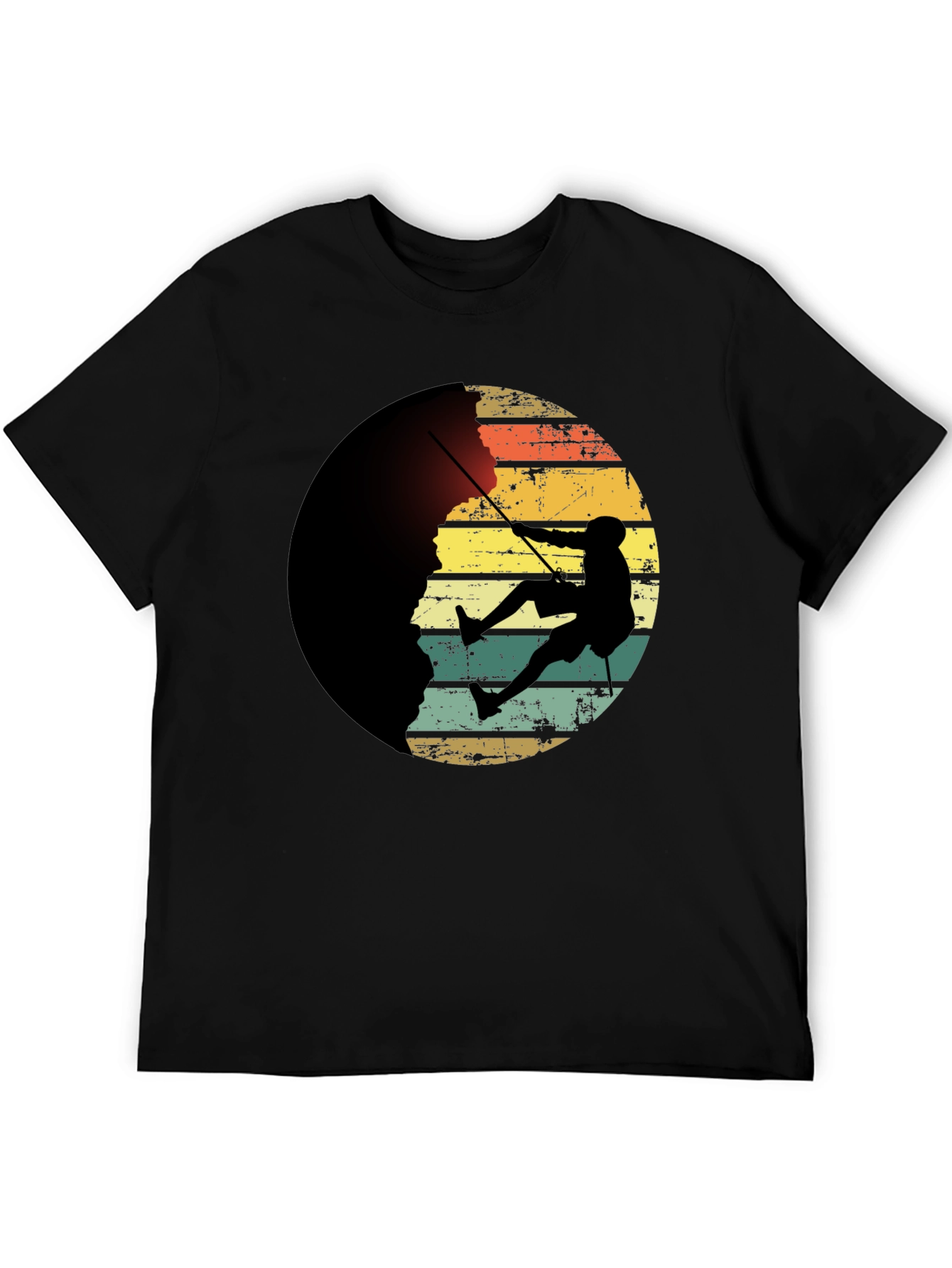 Climber Retro Graphic Tee - Mens Black T-Shirt