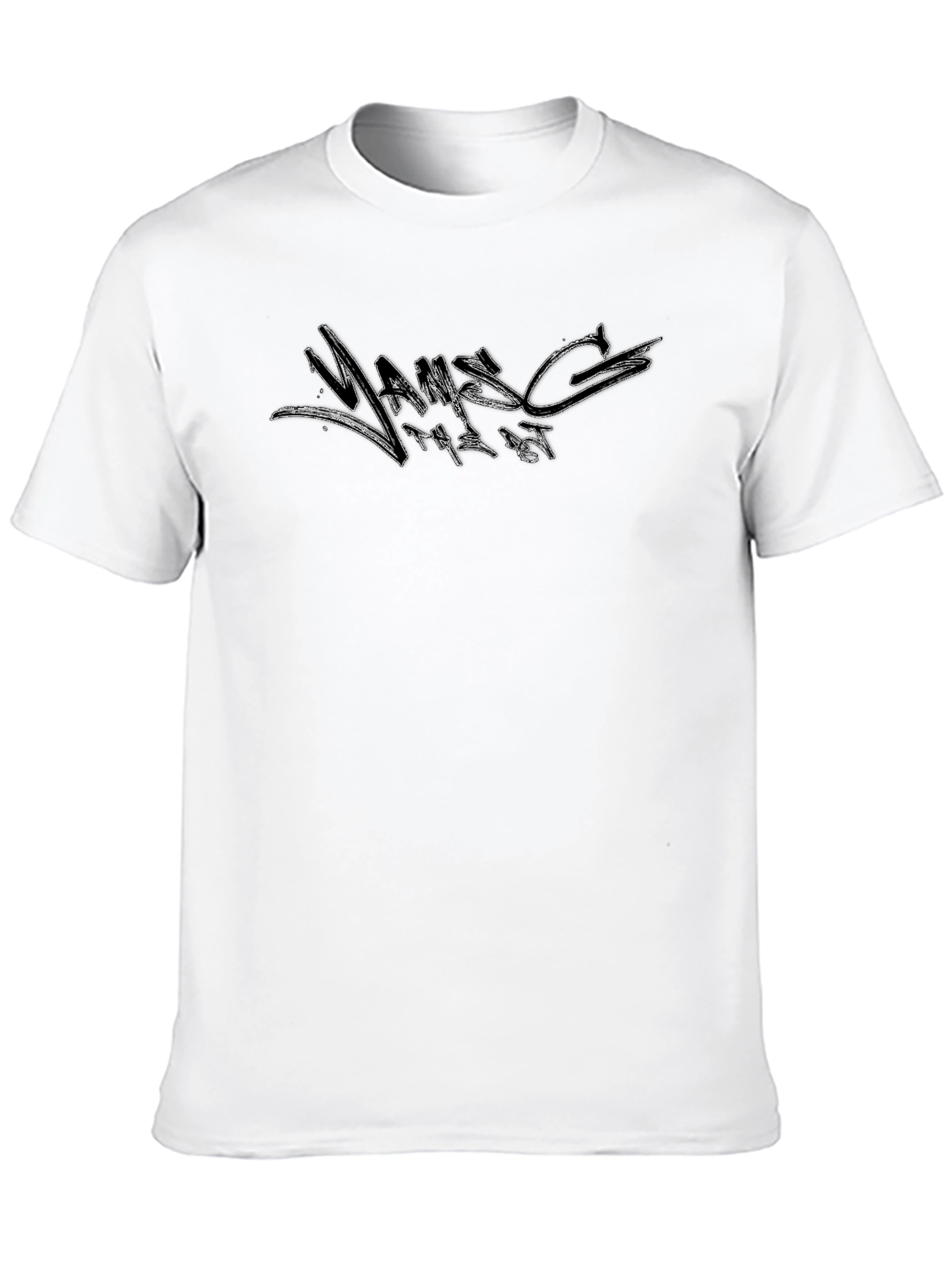 Urban Style Graphic Print Black Tee
