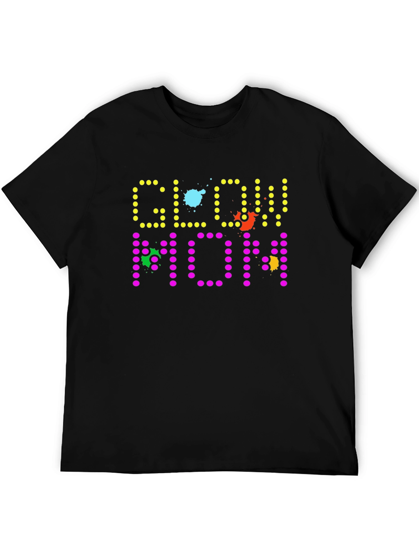Glow Mom Black T-Shirt - Novelty Graphic Tee