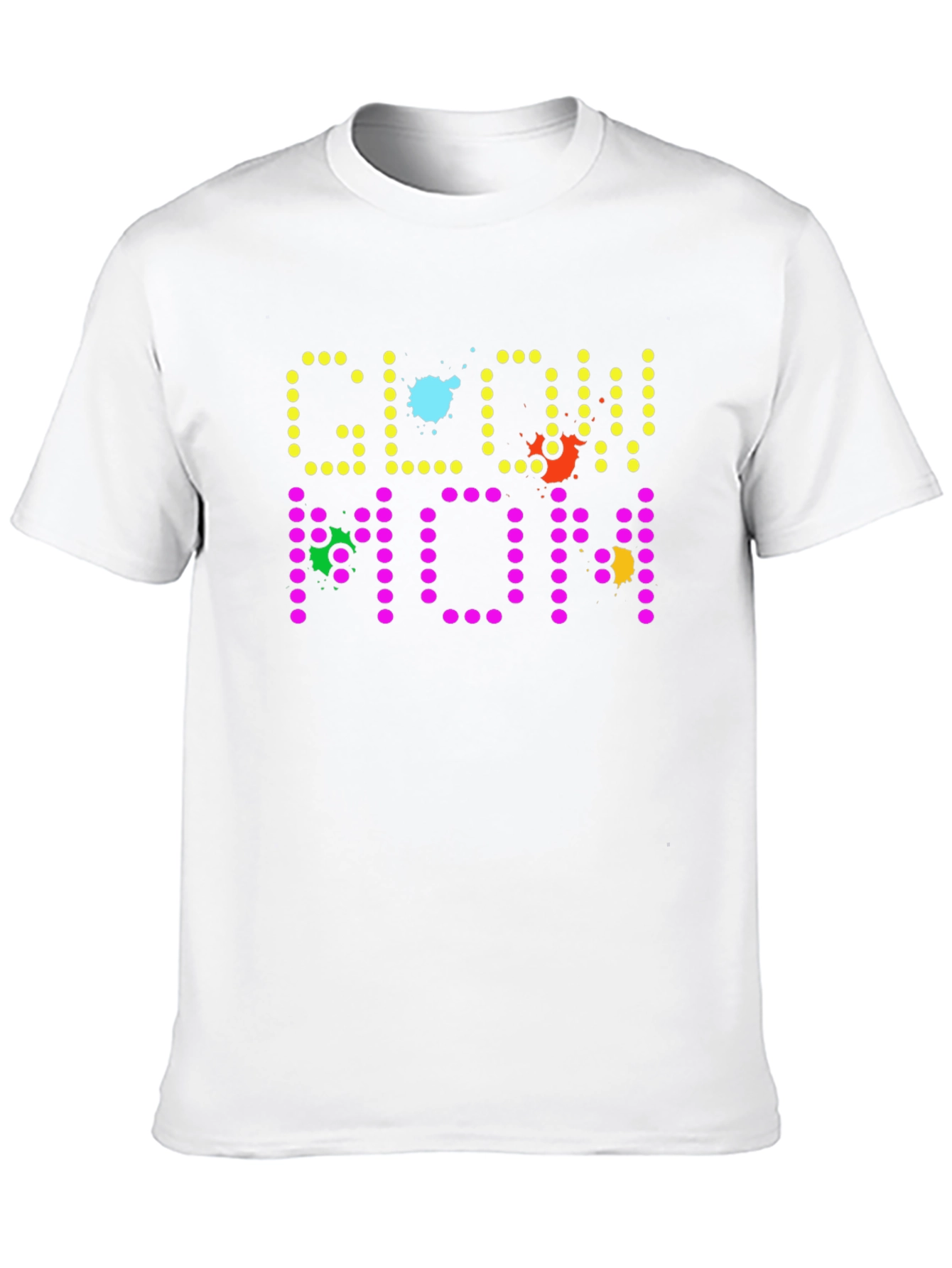 Glow Mom Black T-Shirt - Novelty Graphic Tee