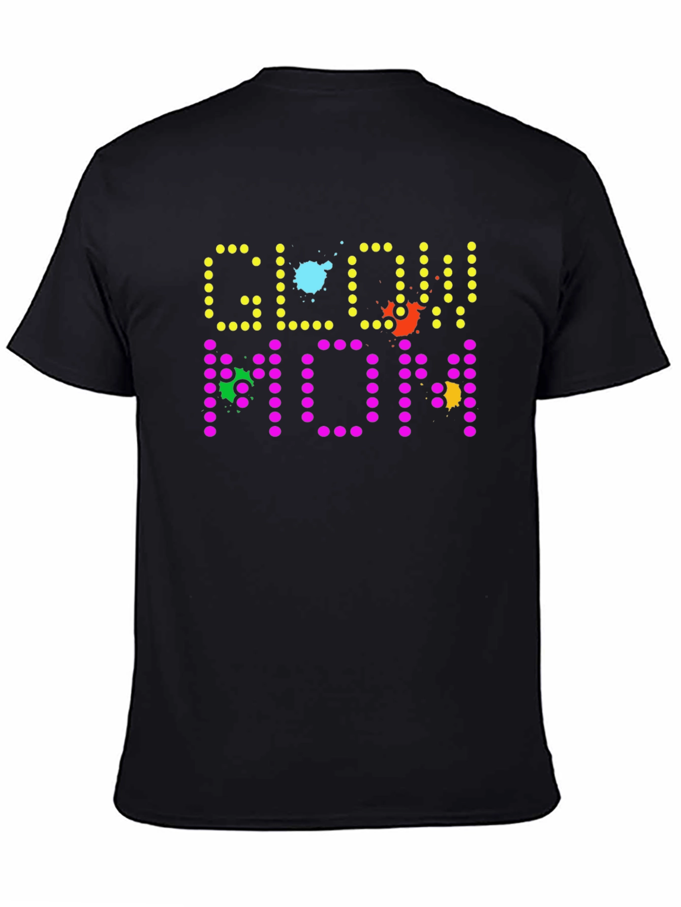 Glow Mom Black T-Shirt - Novelty Graphic Tee