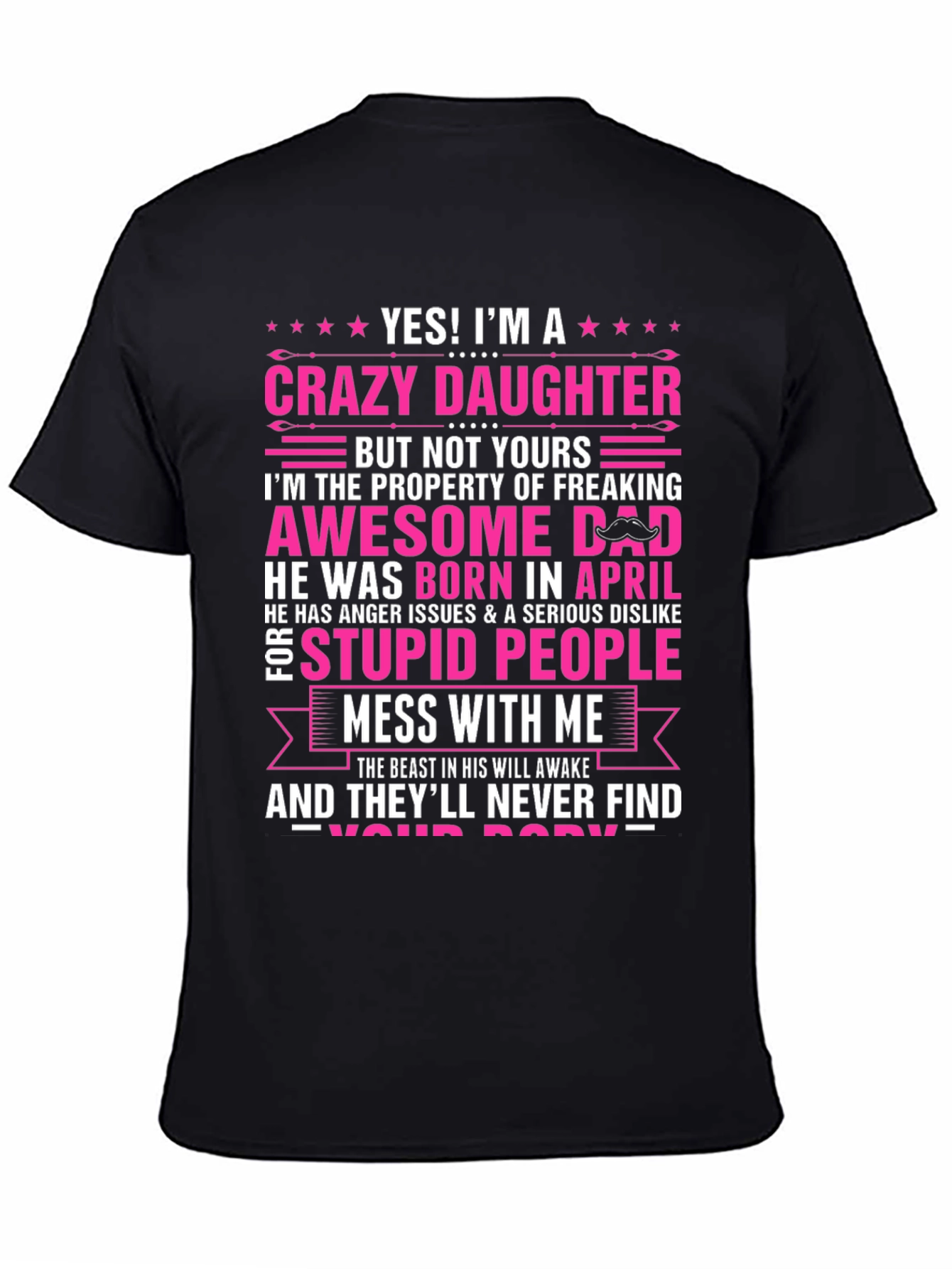 Crazy Daughter Awesome Dad T-Shirt