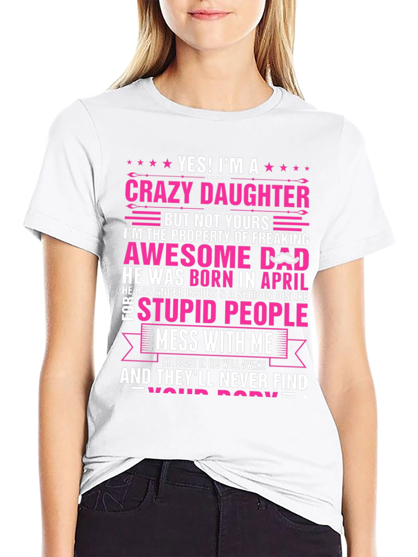 Crazy Daughter Awesome Dad T-Shirt