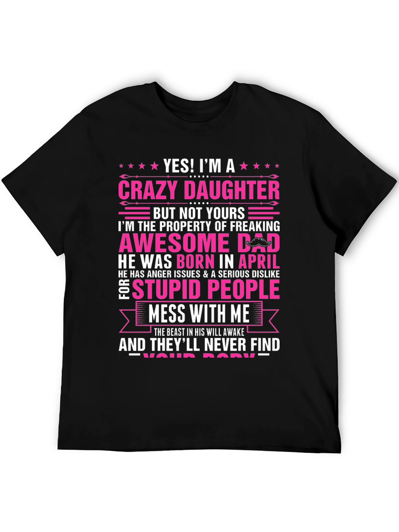 Crazy Daughter Awesome Dad T-Shirt