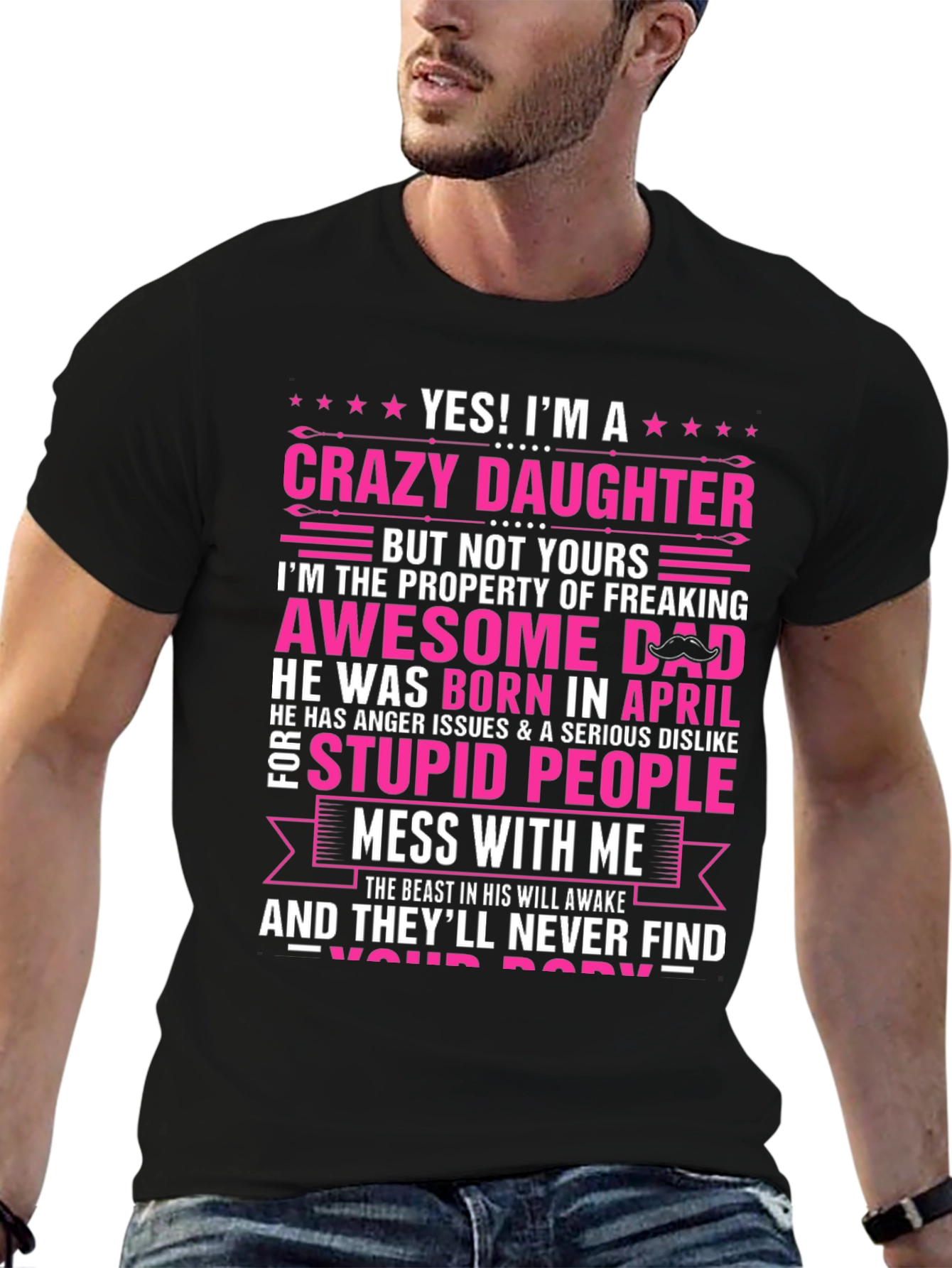 Crazy Daughter Awesome Dad T-Shirt