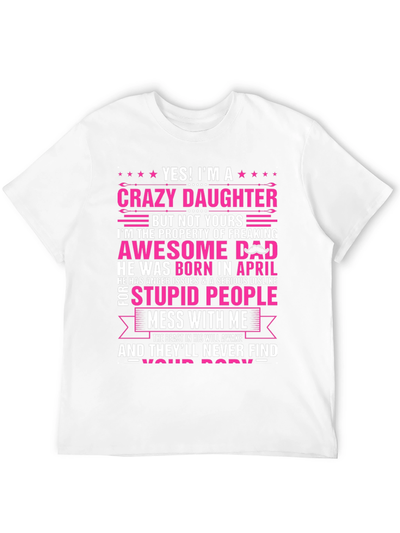 Crazy Daughter Awesome Dad T-Shirt