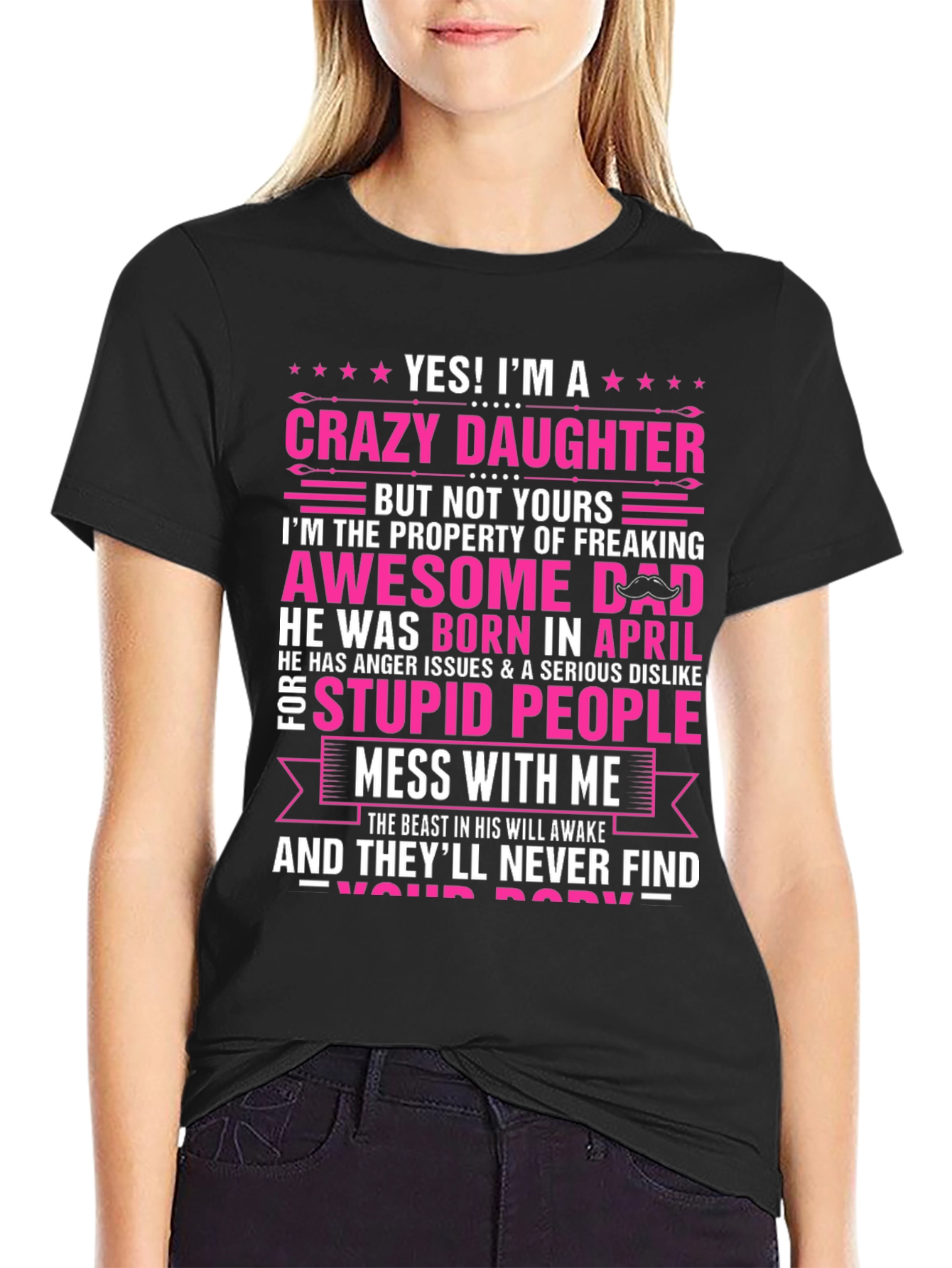 Crazy Daughter Awesome Dad T-Shirt