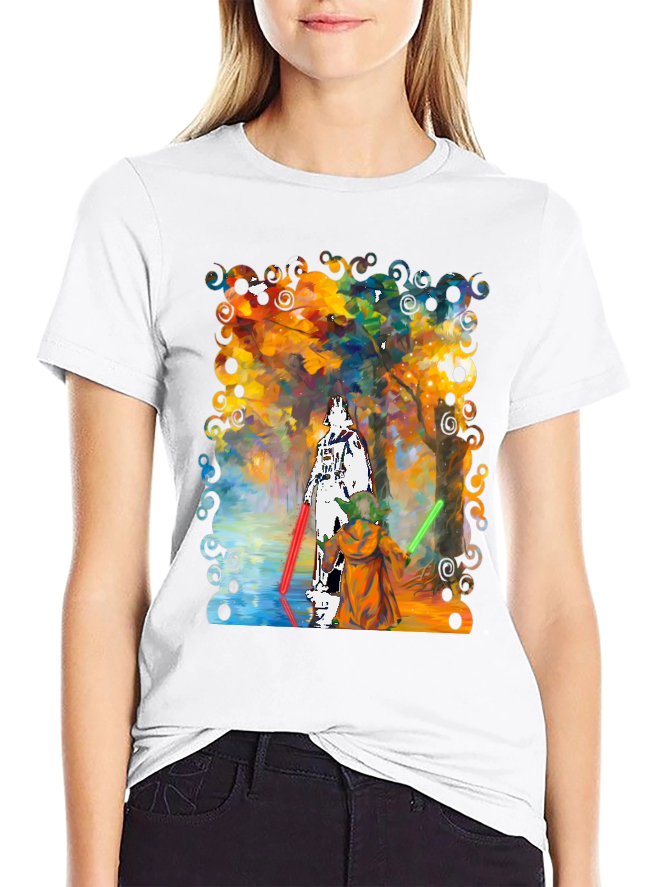 Star Wars Darth Vader Yoda Paint T-Shirt