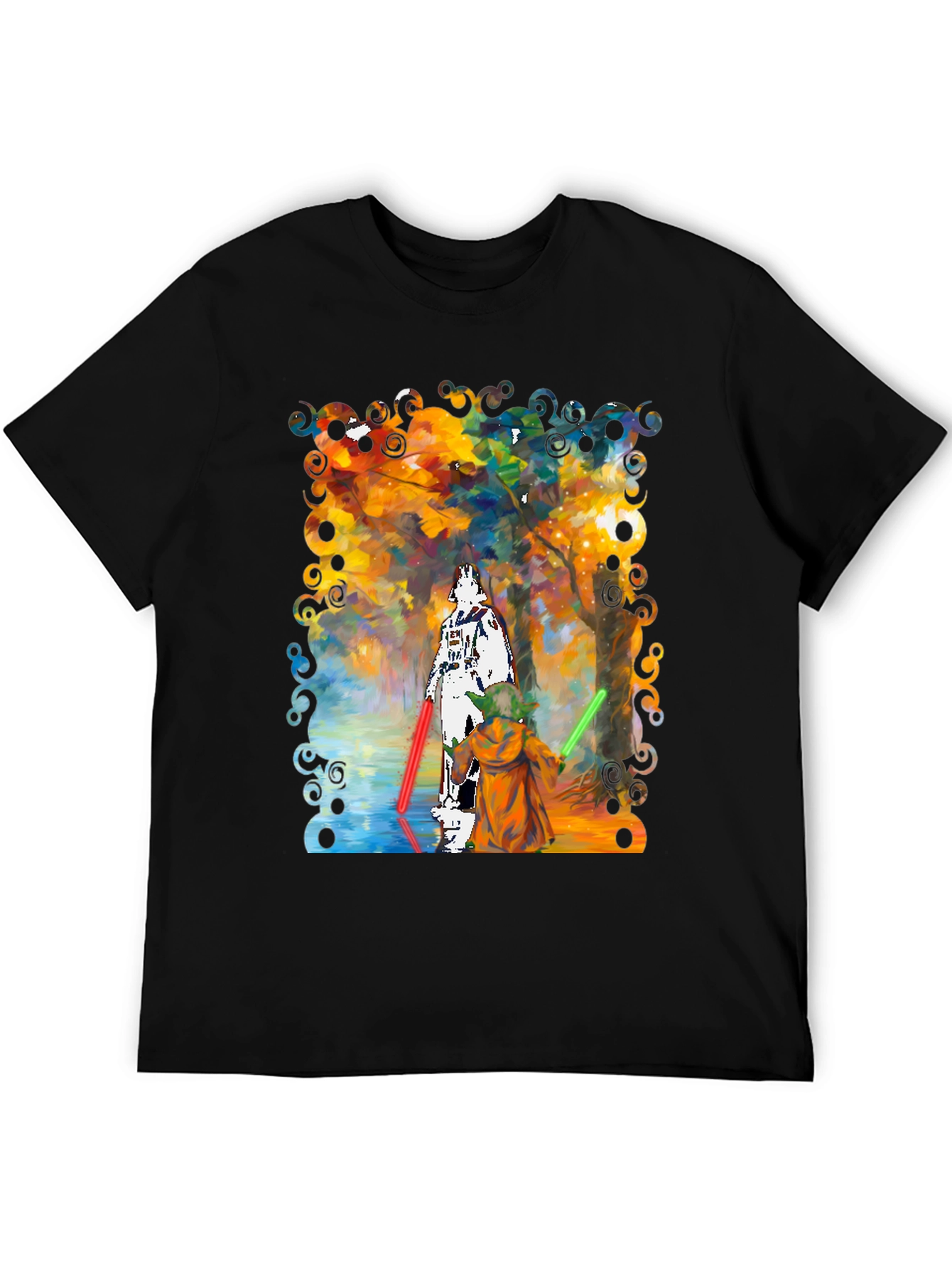 Star Wars Darth Vader Yoda Paint T-Shirt