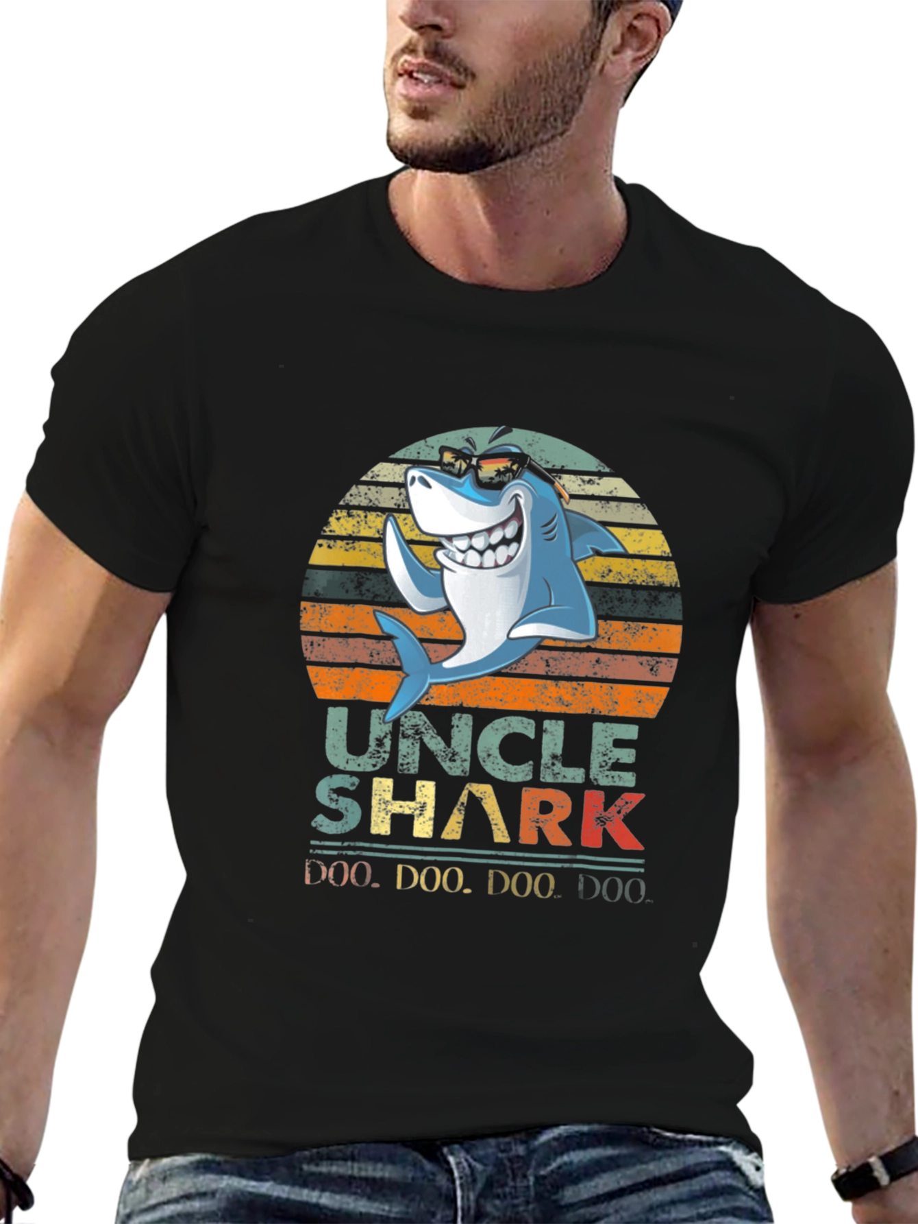 Uncle Shark T-Shirt - Doo Doo Doo Funny Tee