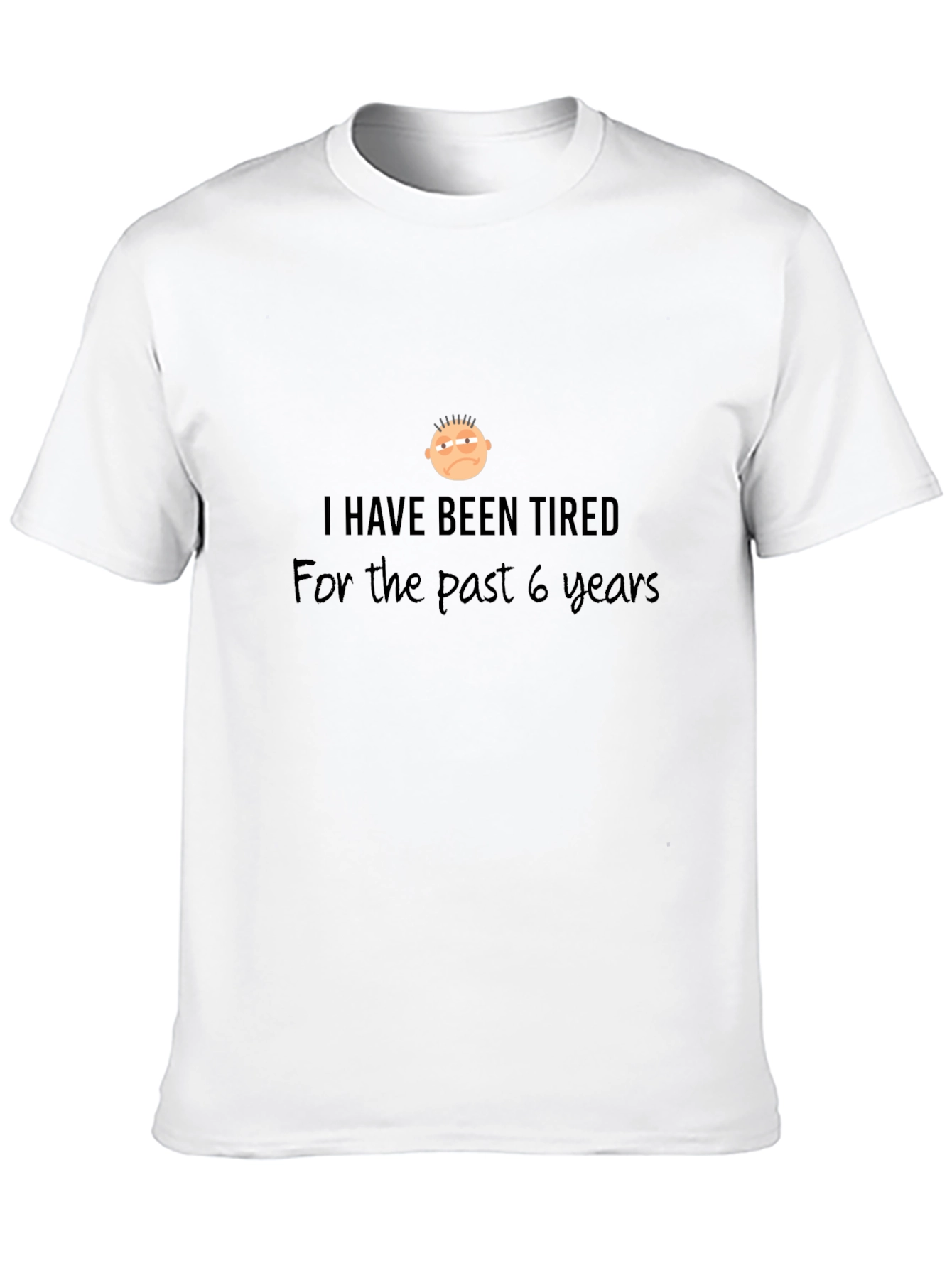 Tired Humor Graphic T-Shirt - Mens Black Tee