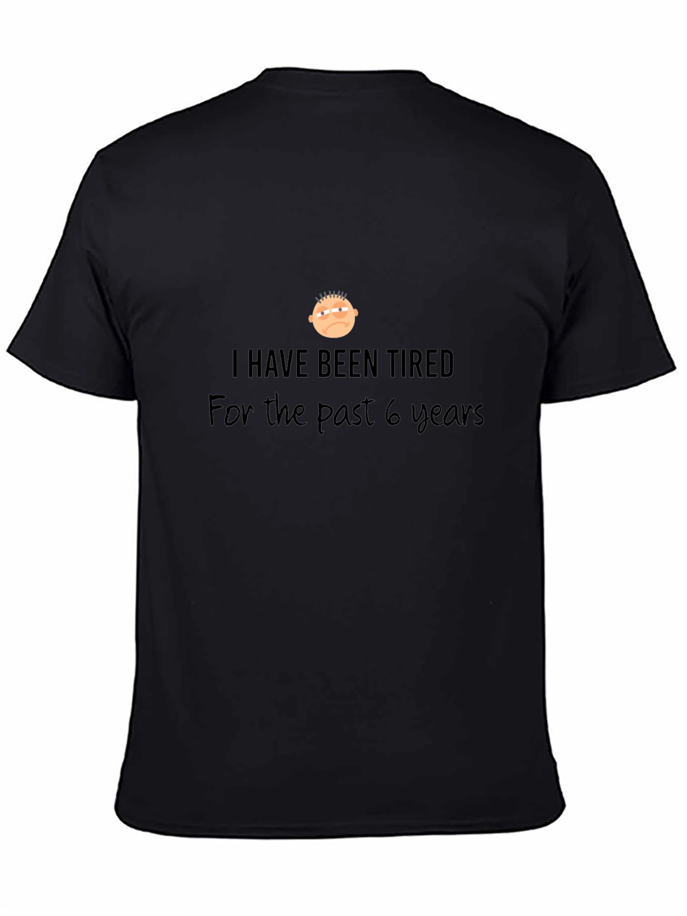 Tired Humor Graphic T-Shirt - Mens Black Tee