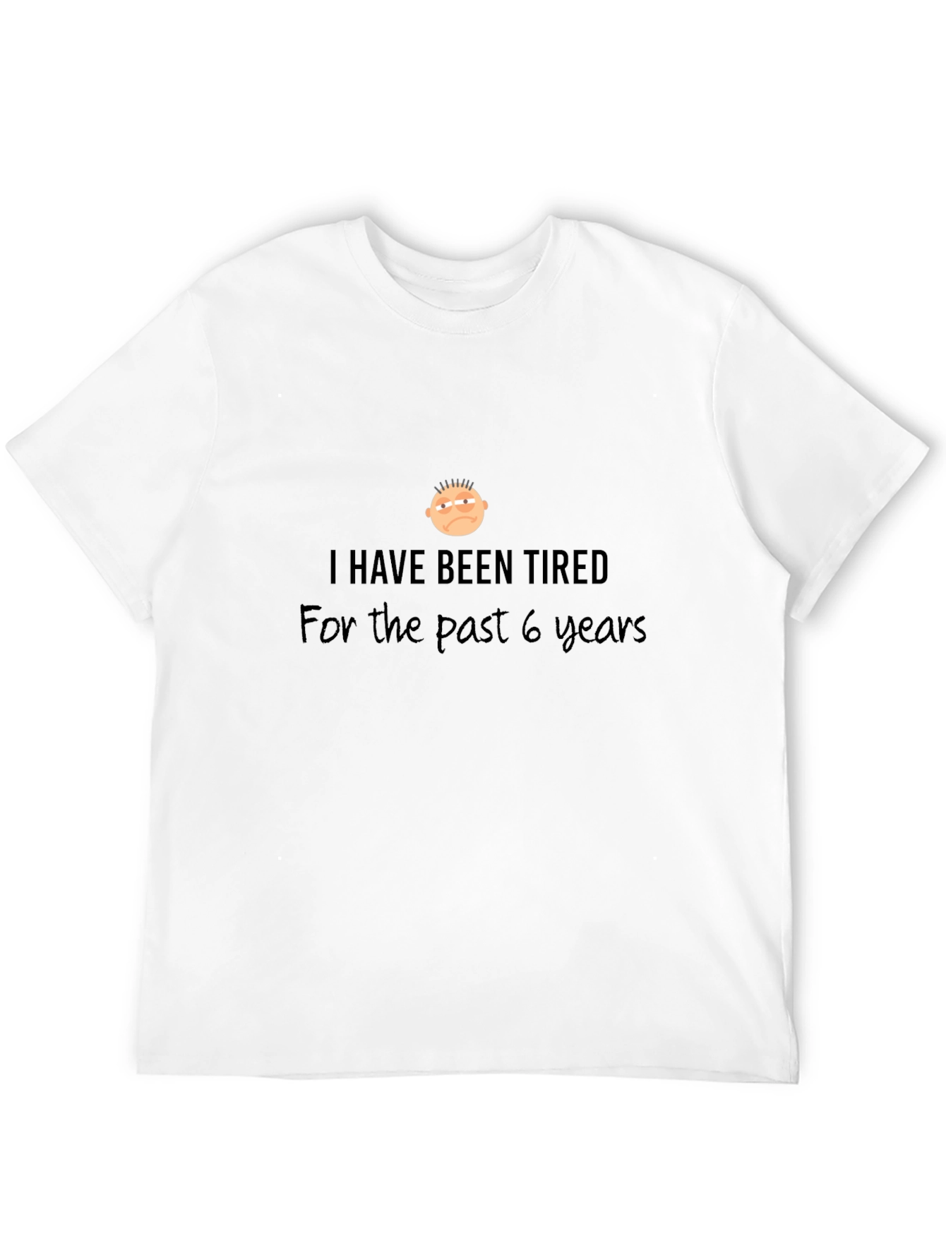 Tired Humor Graphic T-Shirt - Mens Black Tee