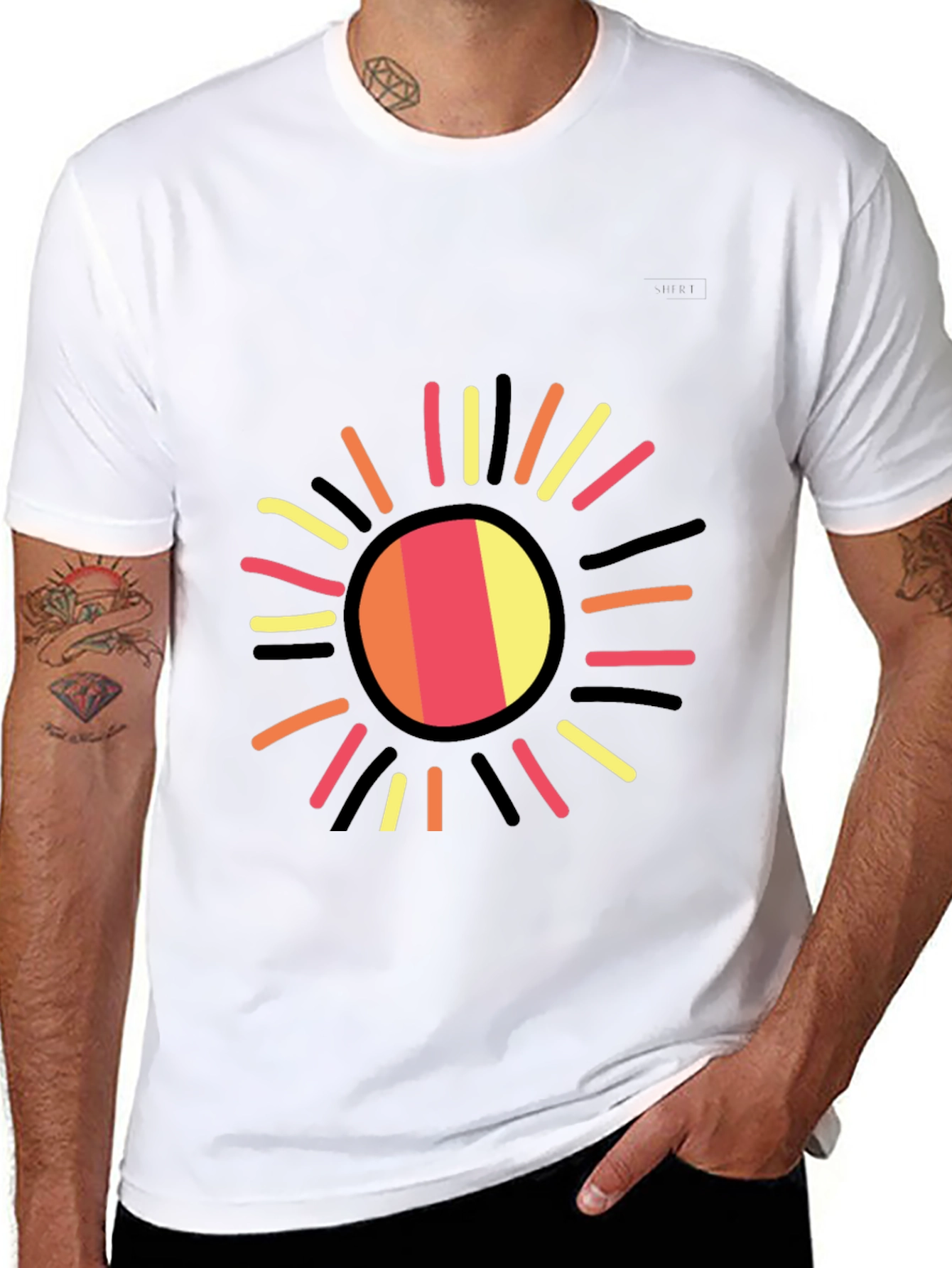 Radiant Sun Graphic Black T-Shirt