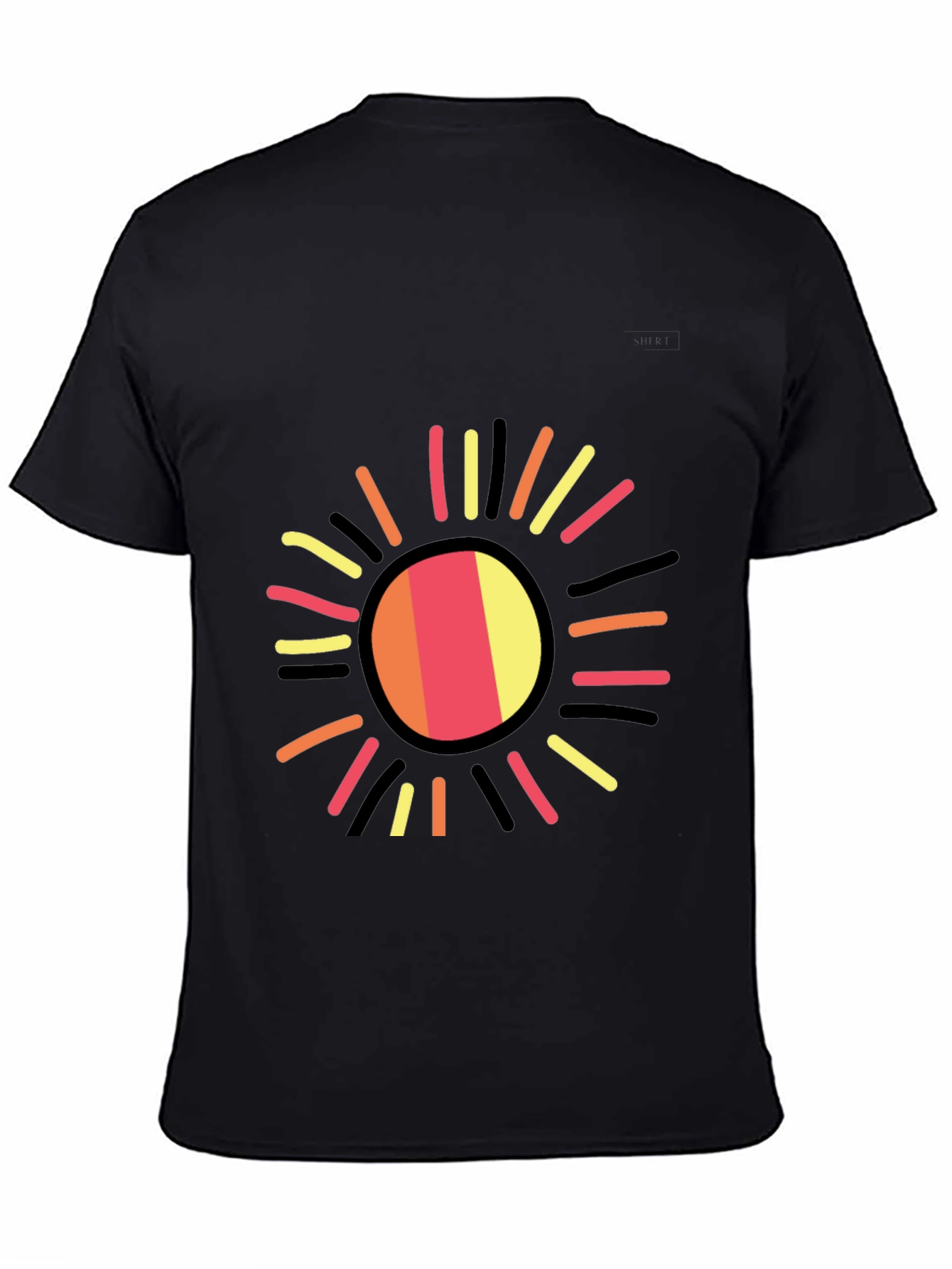 Radiant Sun Graphic Black T-Shirt