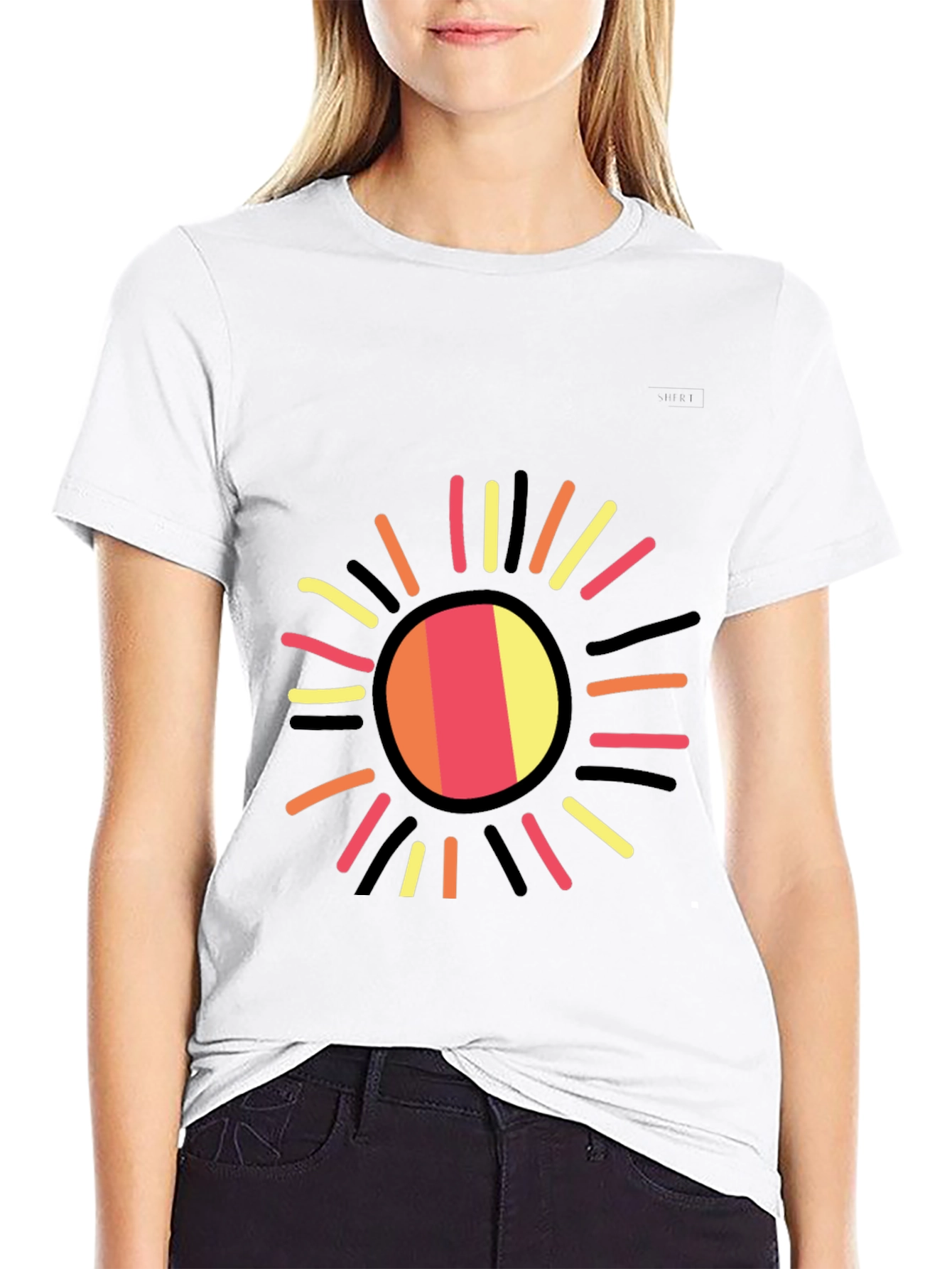 Radiant Sun Graphic Black T-Shirt