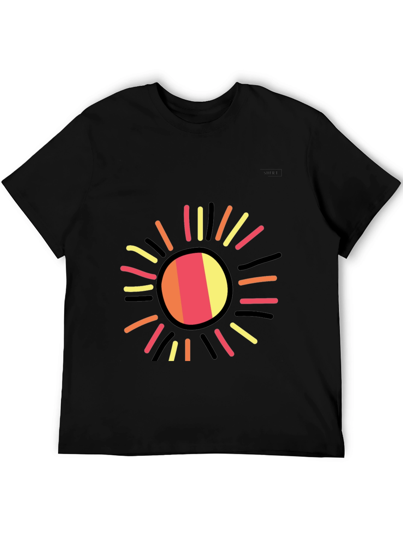 Radiant Sun Graphic Black T-Shirt