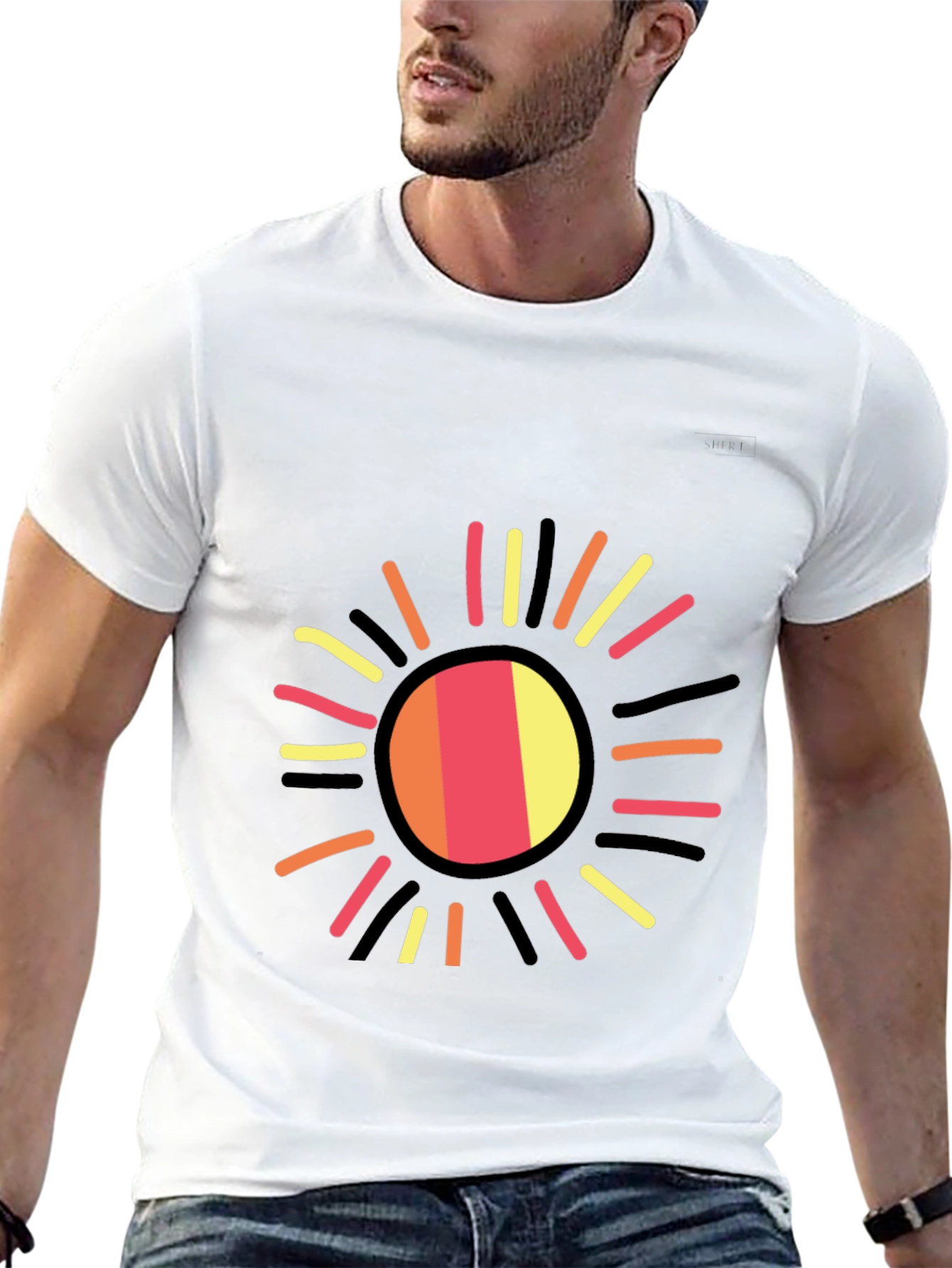 Radiant Sun Graphic Black T-Shirt