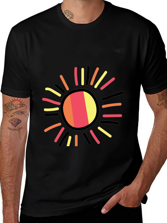 Radiant Sun Graphic Black T-Shirt