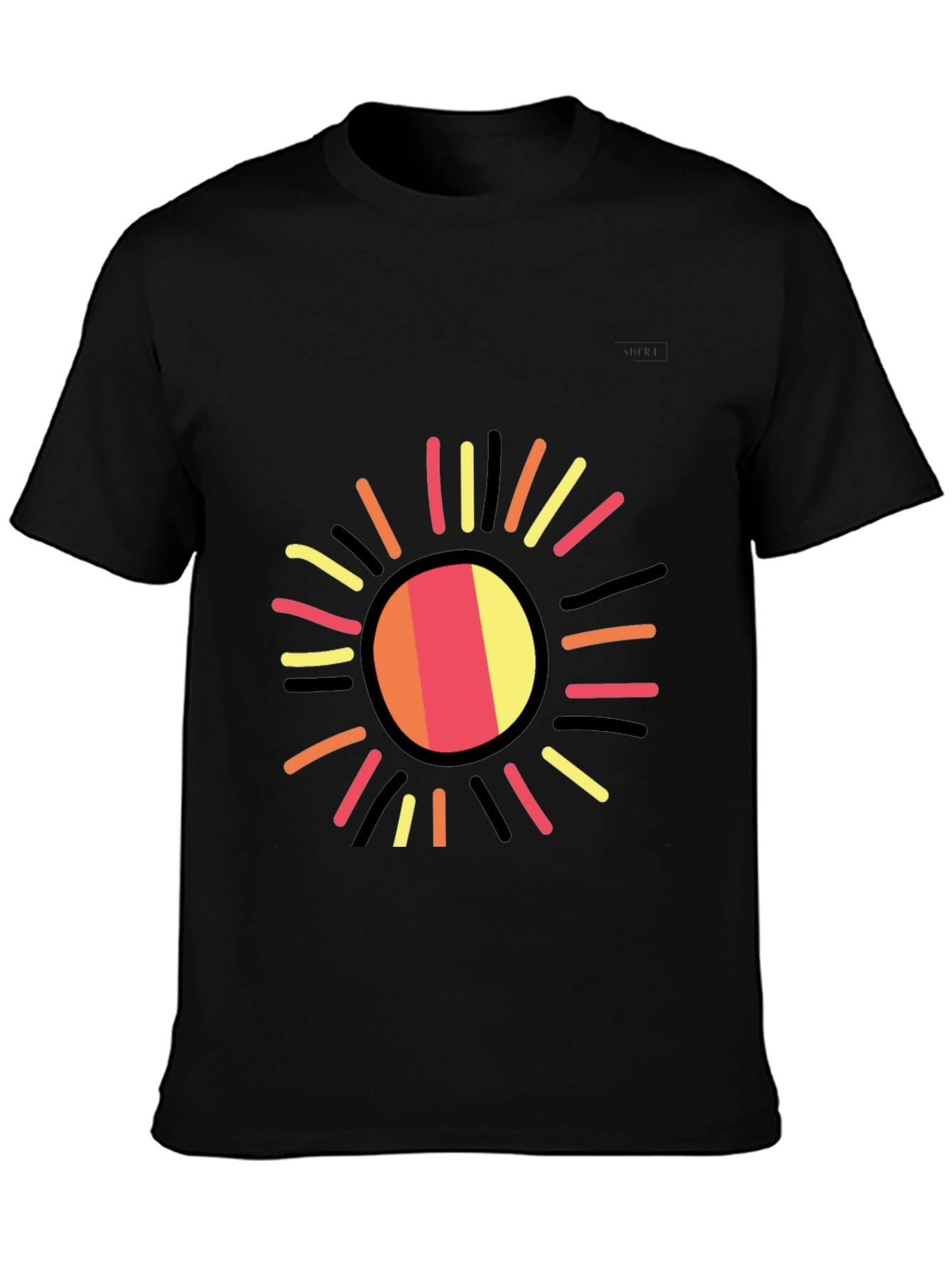 Radiant Sun Graphic Black T-Shirt