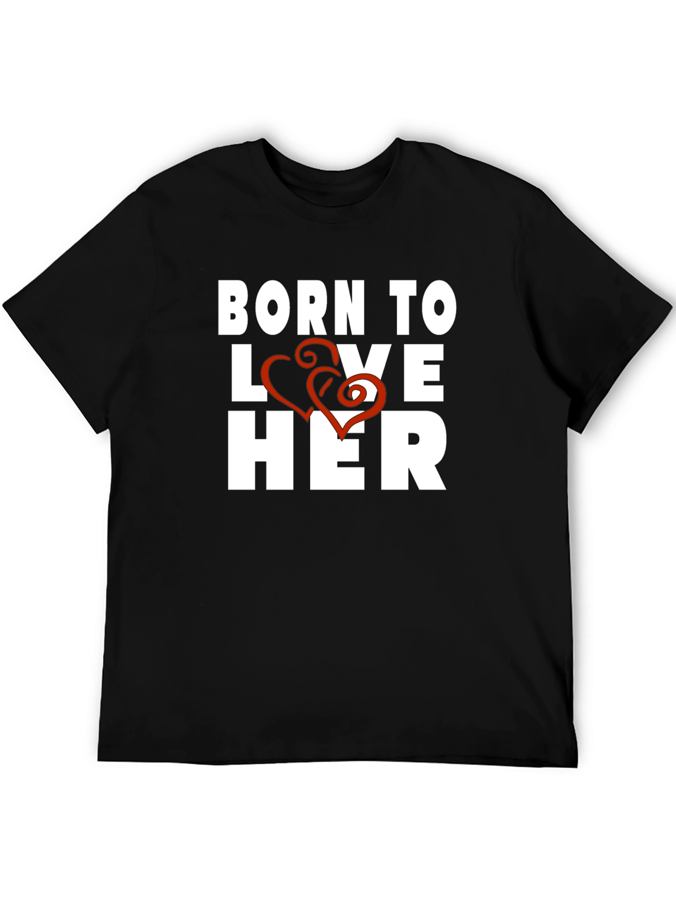 Born to Love Her Black Graphic Tee