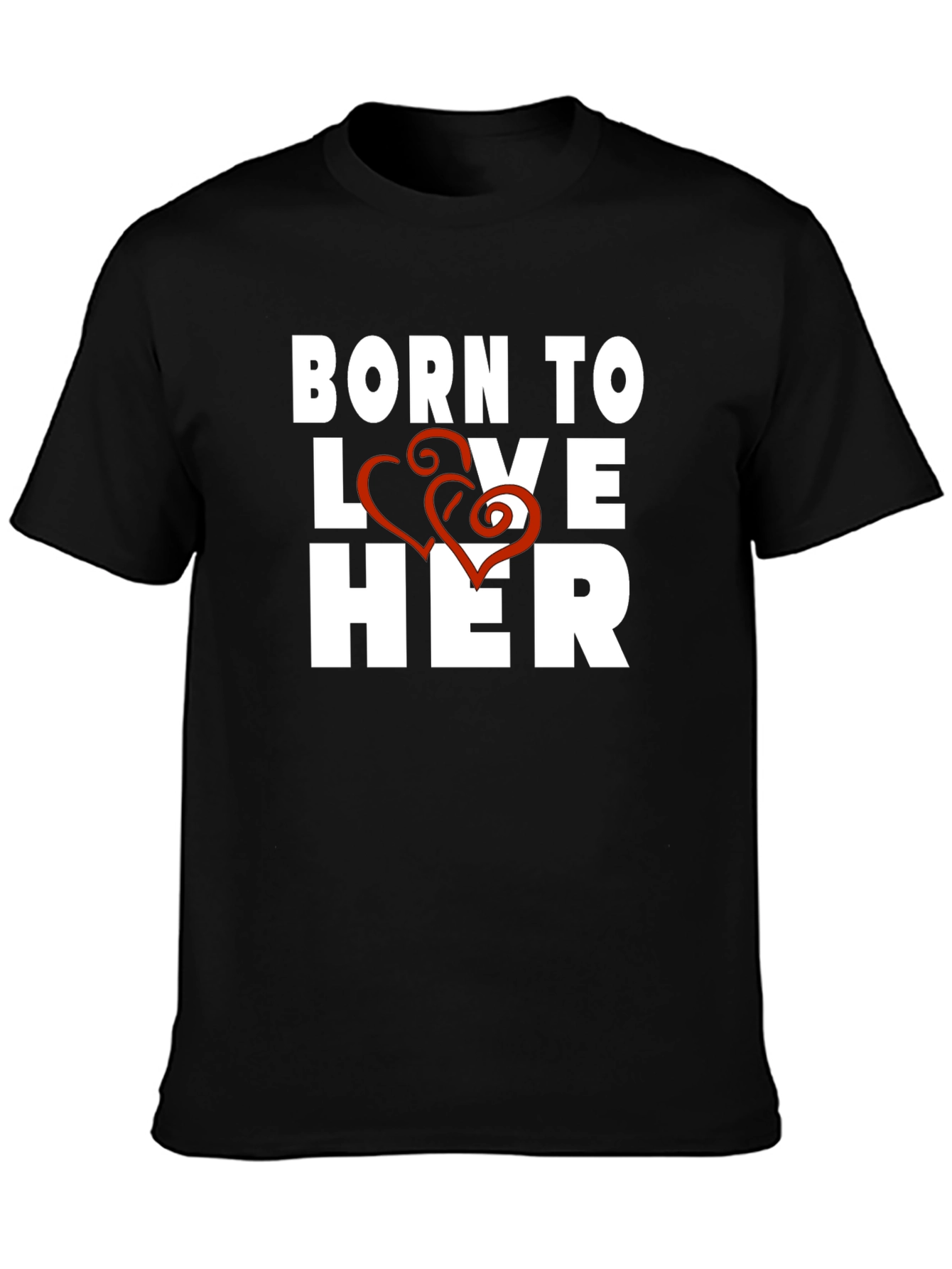 Born to Love Her Black Graphic Tee