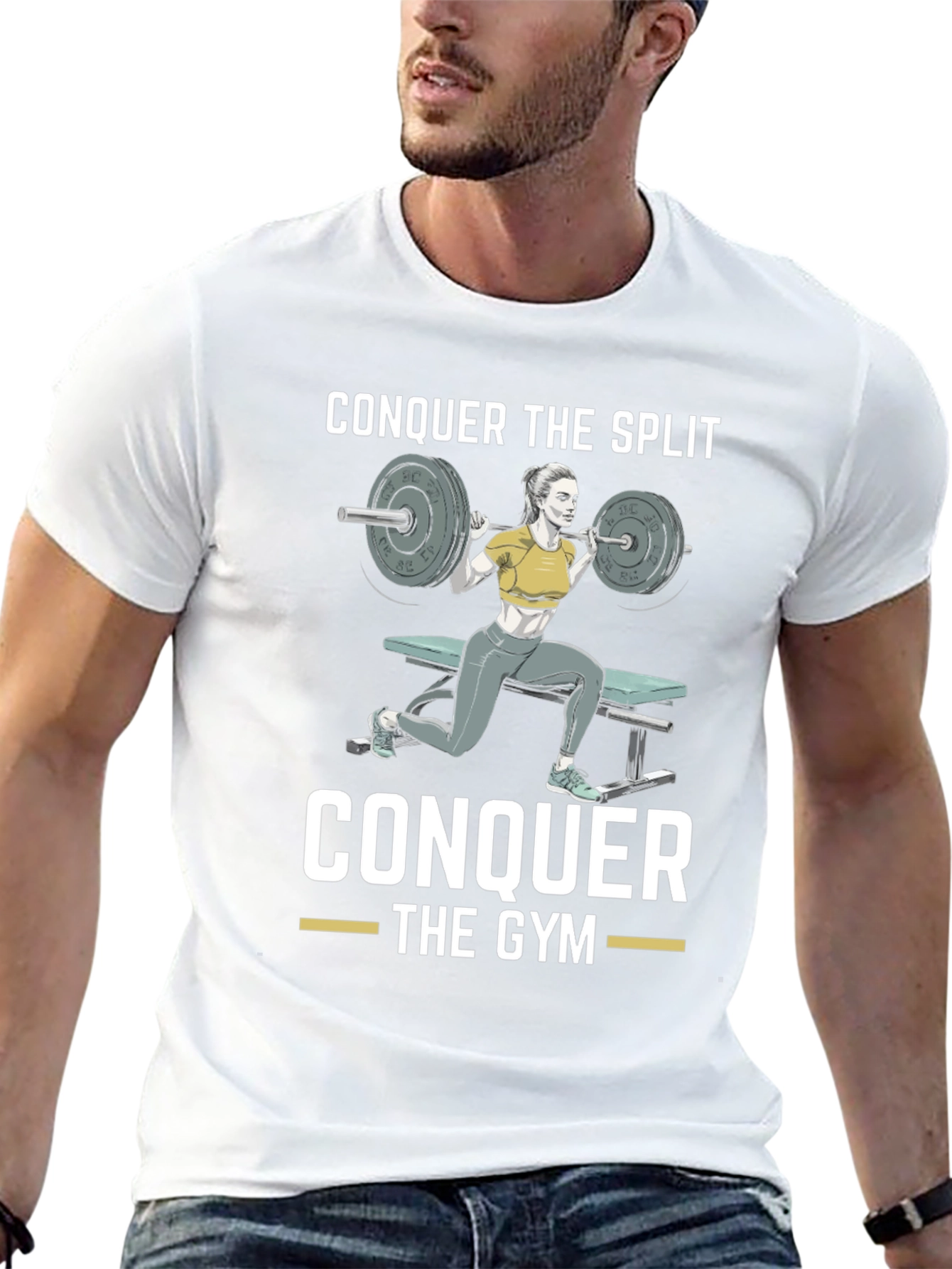 Conquer the Split Gym Workout T-Shirt
