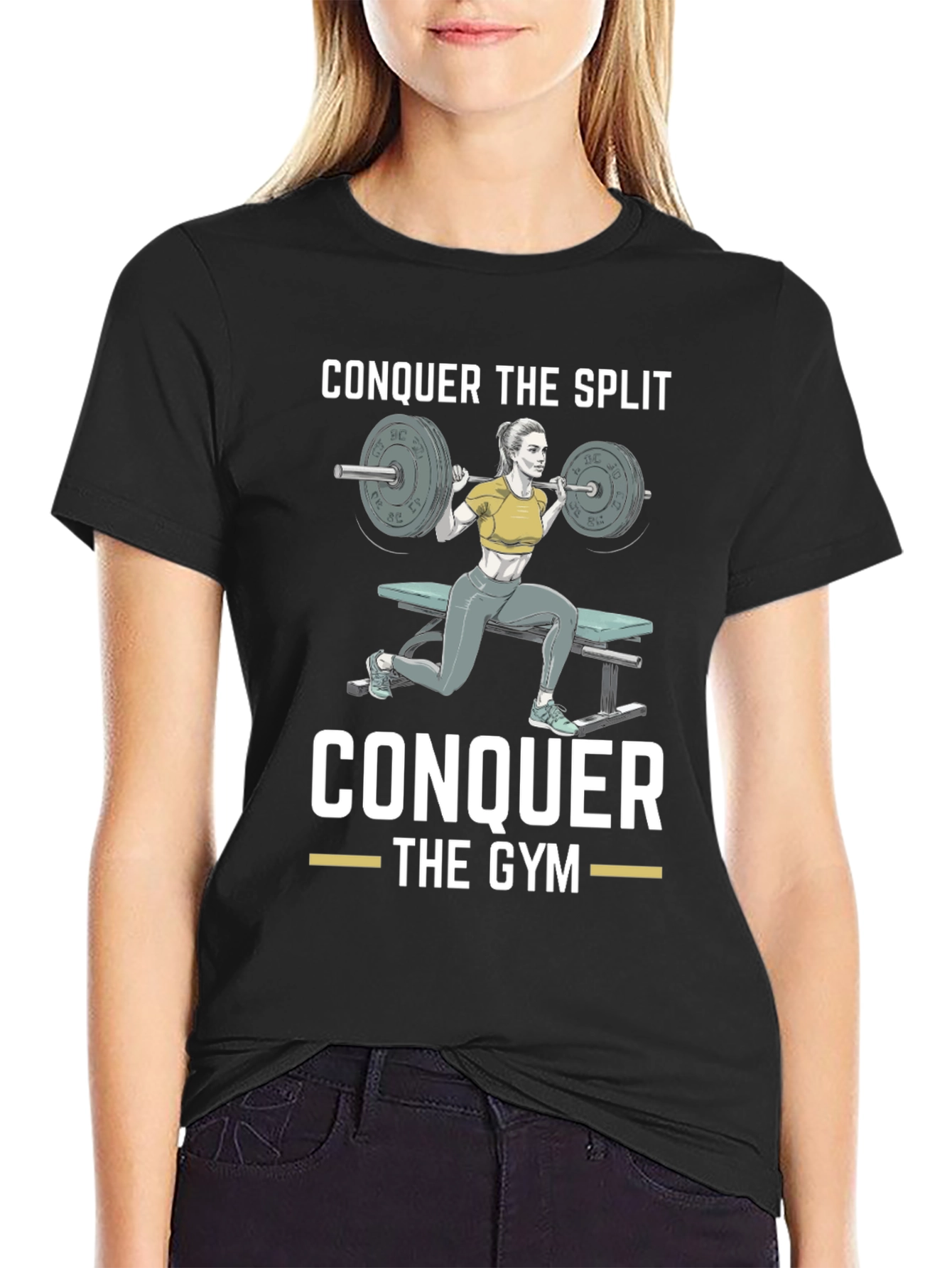 Conquer the Split Gym Workout T-Shirt